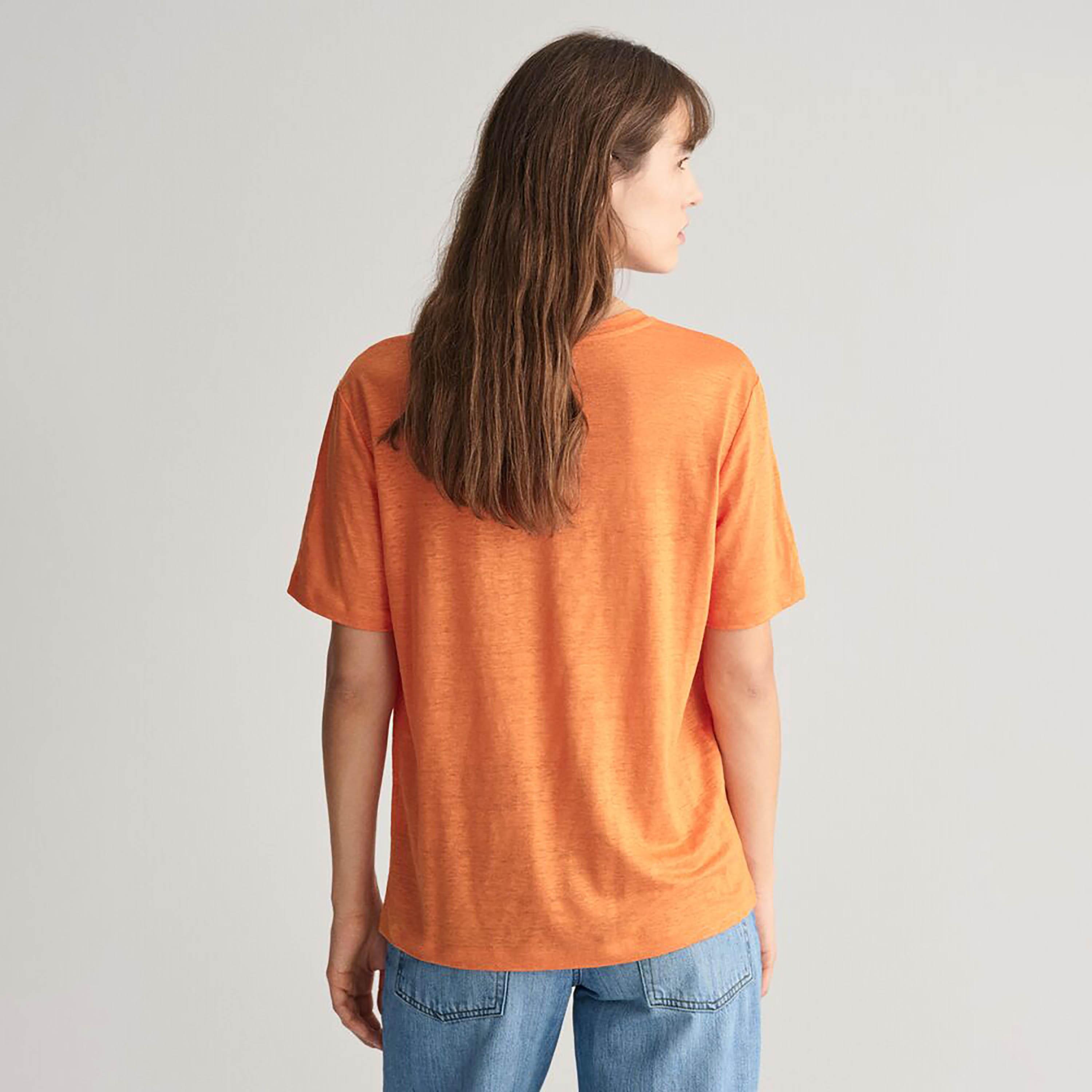 Gant Plain Round Neck Short Sleeves Women's T-Shirt-women-clothing-tshirts-image-9