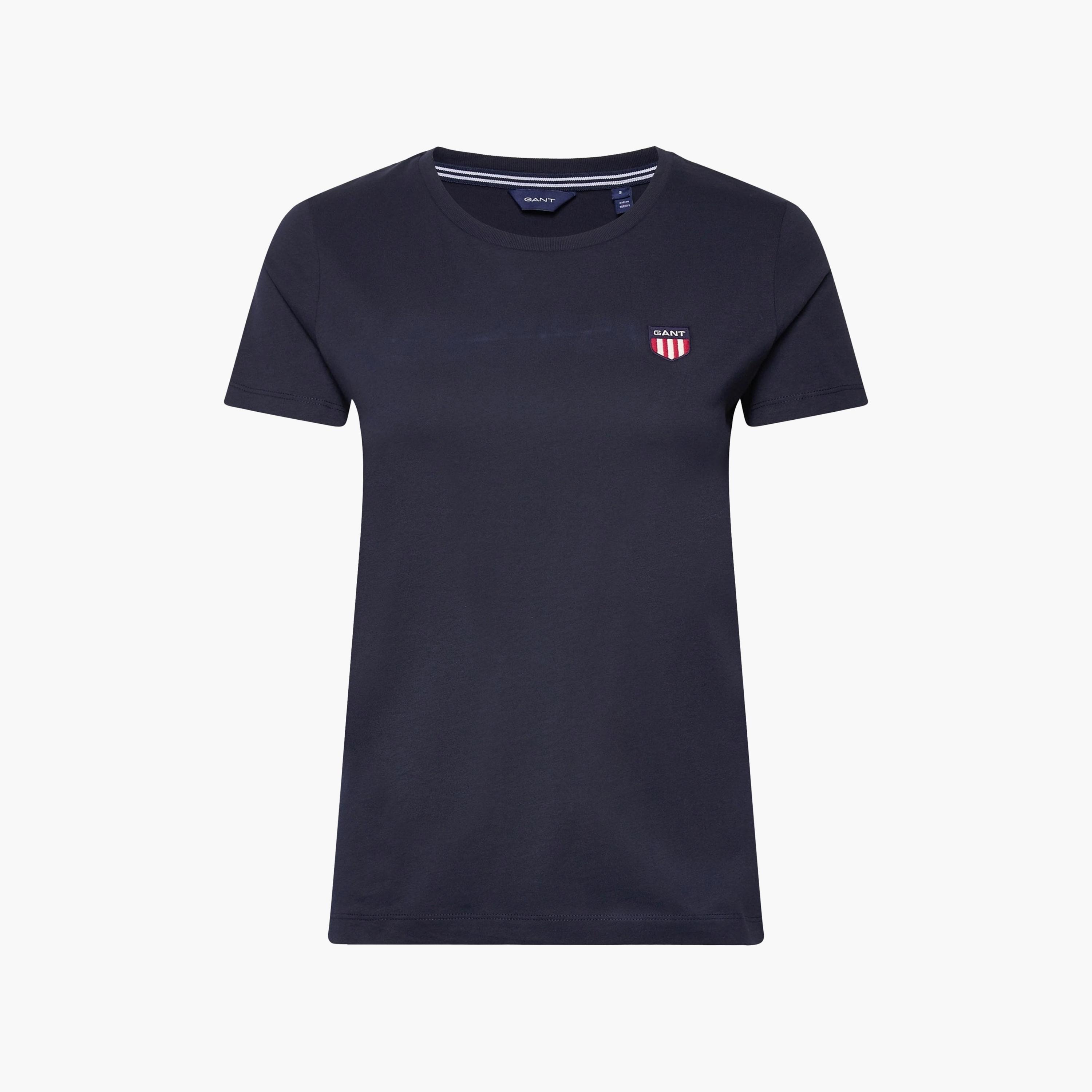 تي-شيرت من جانت مزين برقبة دائرية وأكمام قصيرة-women-clothing-tshirts-image-1
