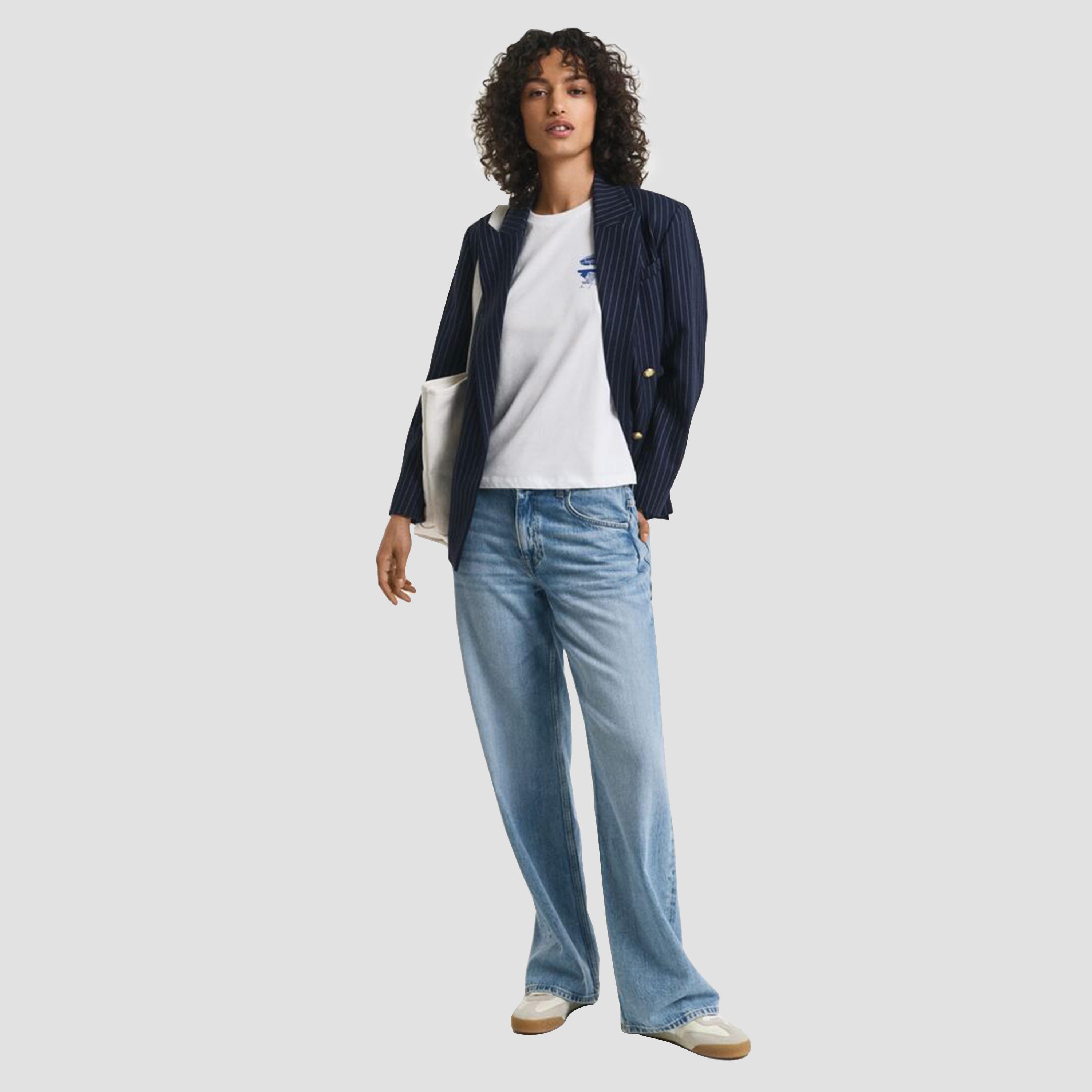 تيشيرت حريمي بياقة دائرية وأكمام قصيرة، سادة من جانت-women-clothing-tshirts-image-2