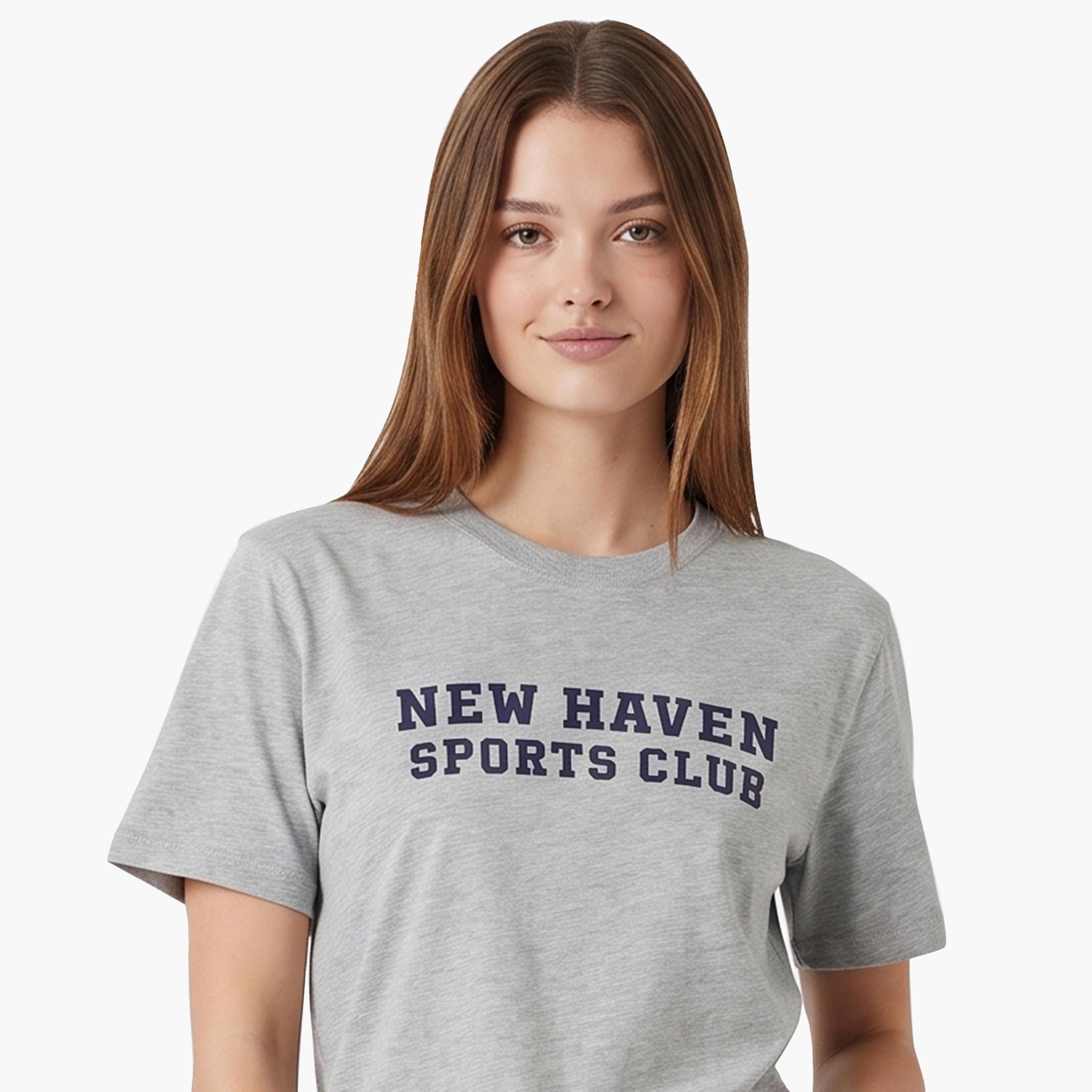 تيشيرت حريمي بياقة دائرية وأكمام قصيرة، سادة من جانت-women-clothing-tshirts-image-3