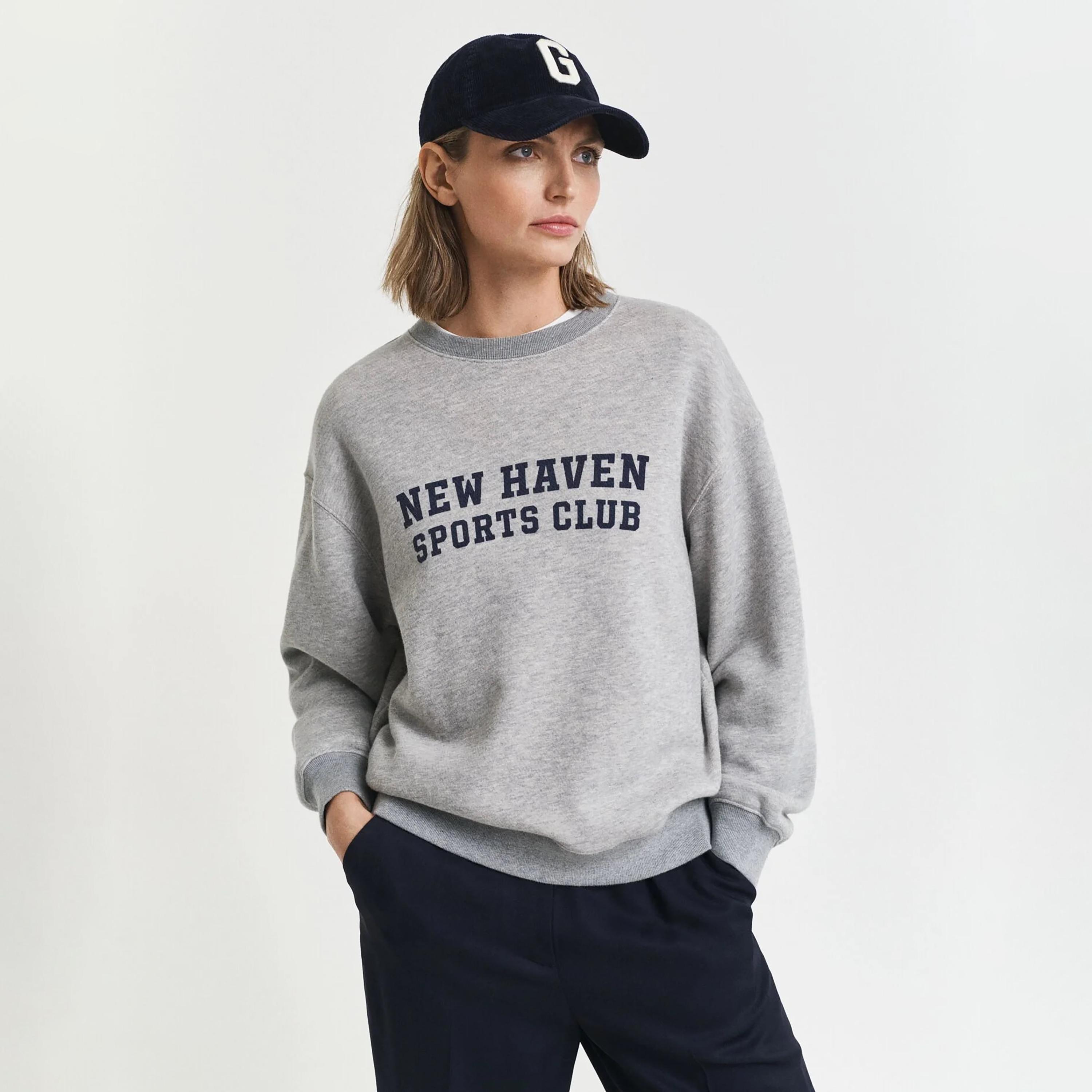Gant Typographic Print Crew Neck Long Sleeves Women's Sweatshirt-women-clothing-hoodiesandsweatshirts-sweatshirts-image-1