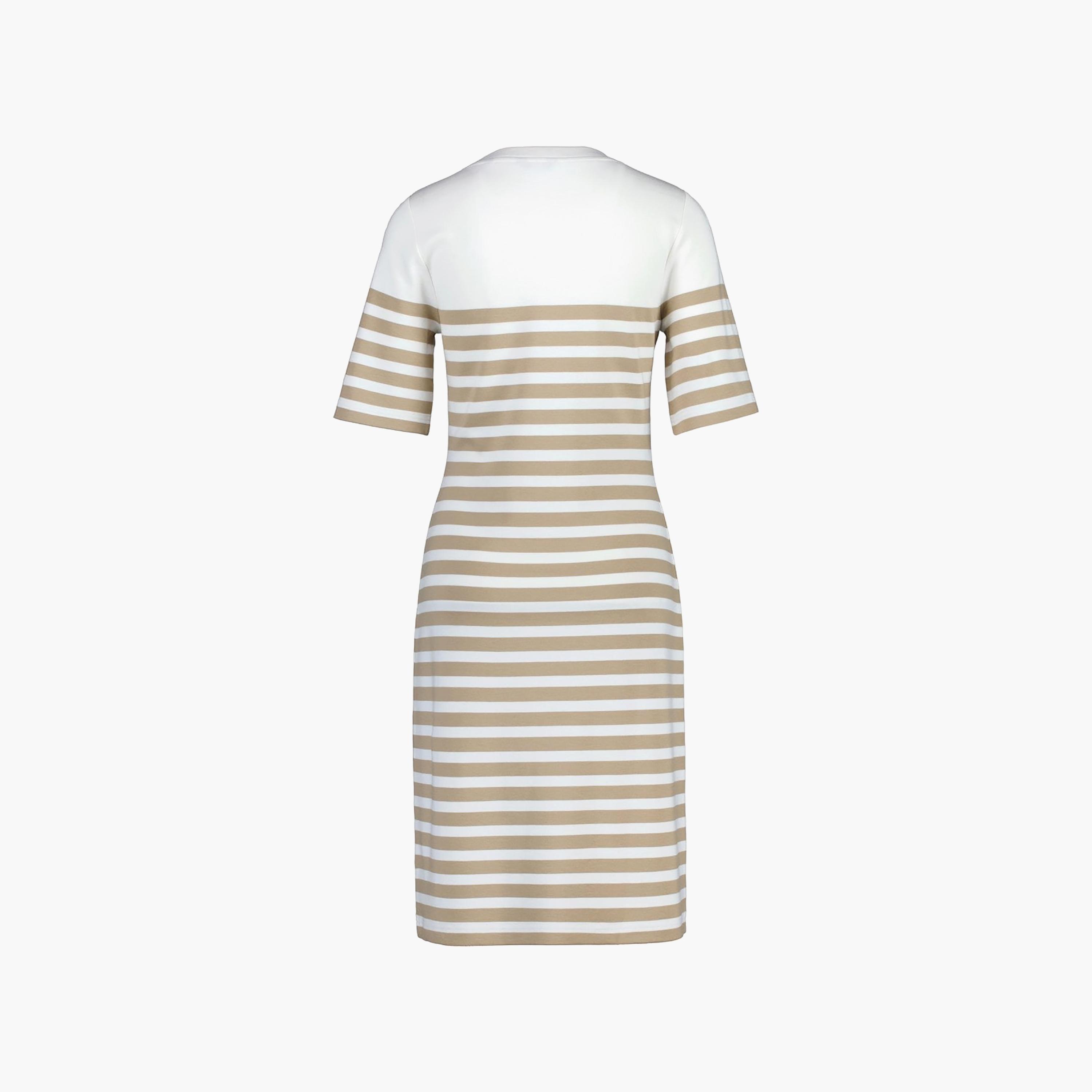 Gant Striped Crew Neck T-Shirt Midi Dress-women-clothing-dresses-image-2
