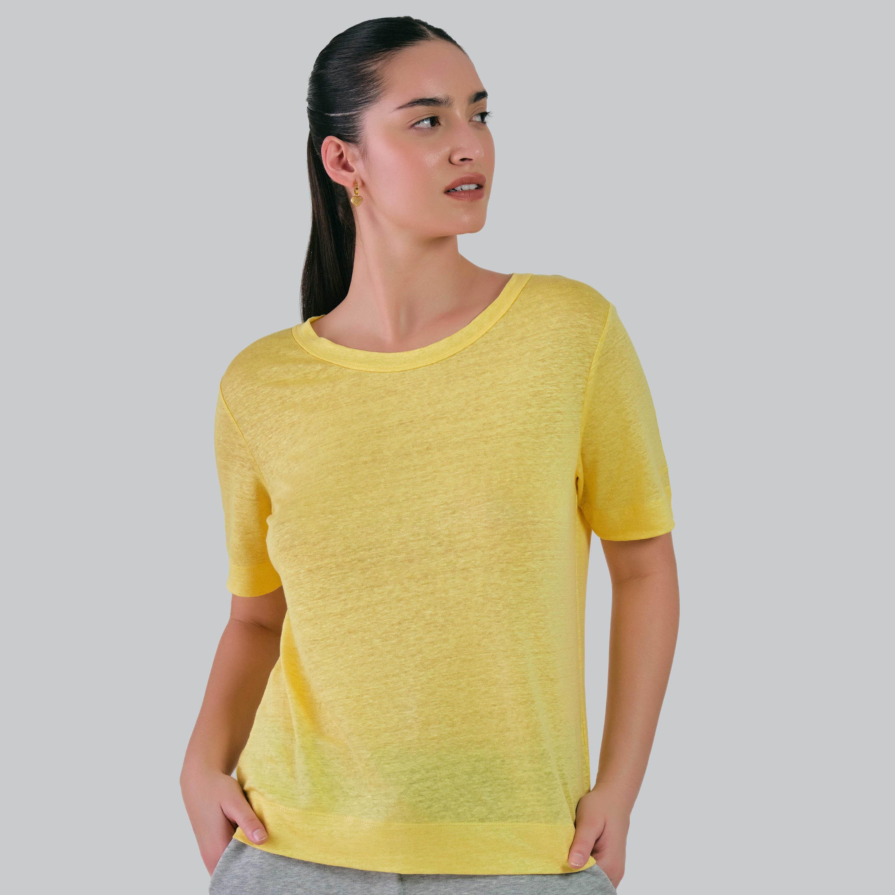 Gant Plain Round Neck Short Sleeves Women's T-Shirt-women-clothing-tshirts-image-1