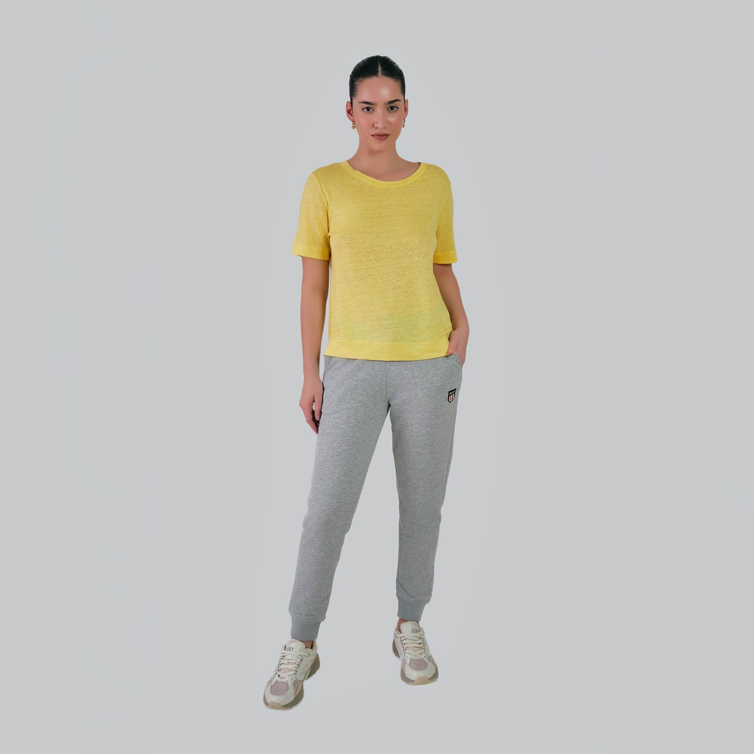 Gant Plain Round Neck Short Sleeves Women's T-Shirt-women-clothing-tshirts-image-2