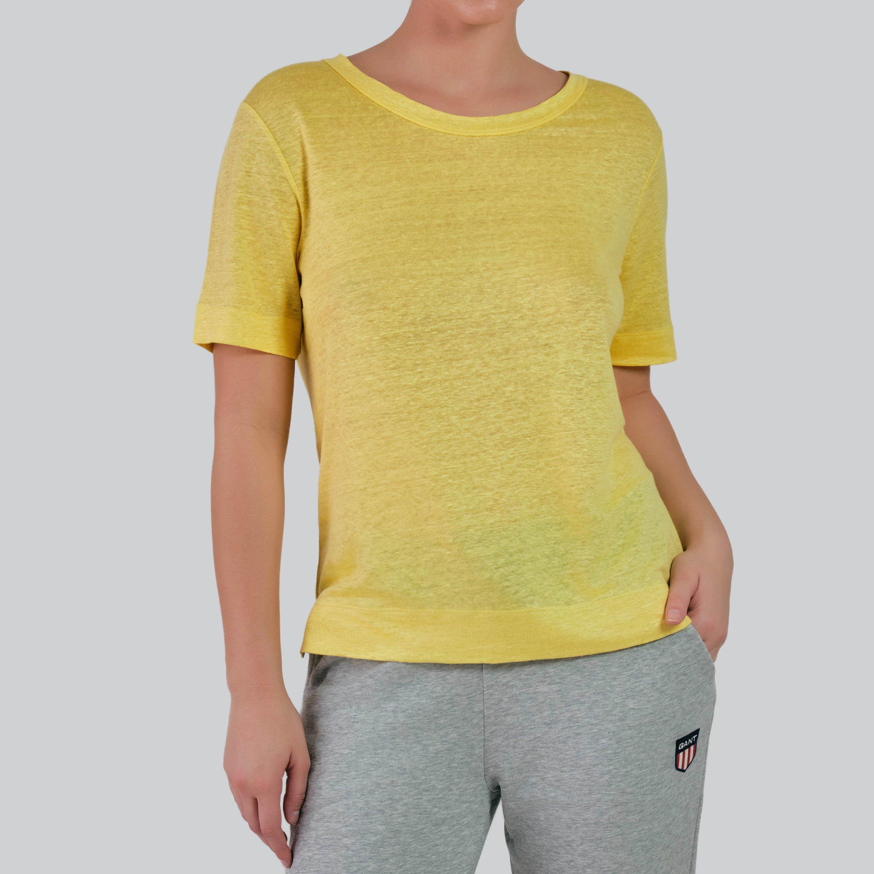 Gant Plain Round Neck Short Sleeves Women's T-Shirt-women-clothing-tshirts-image-5