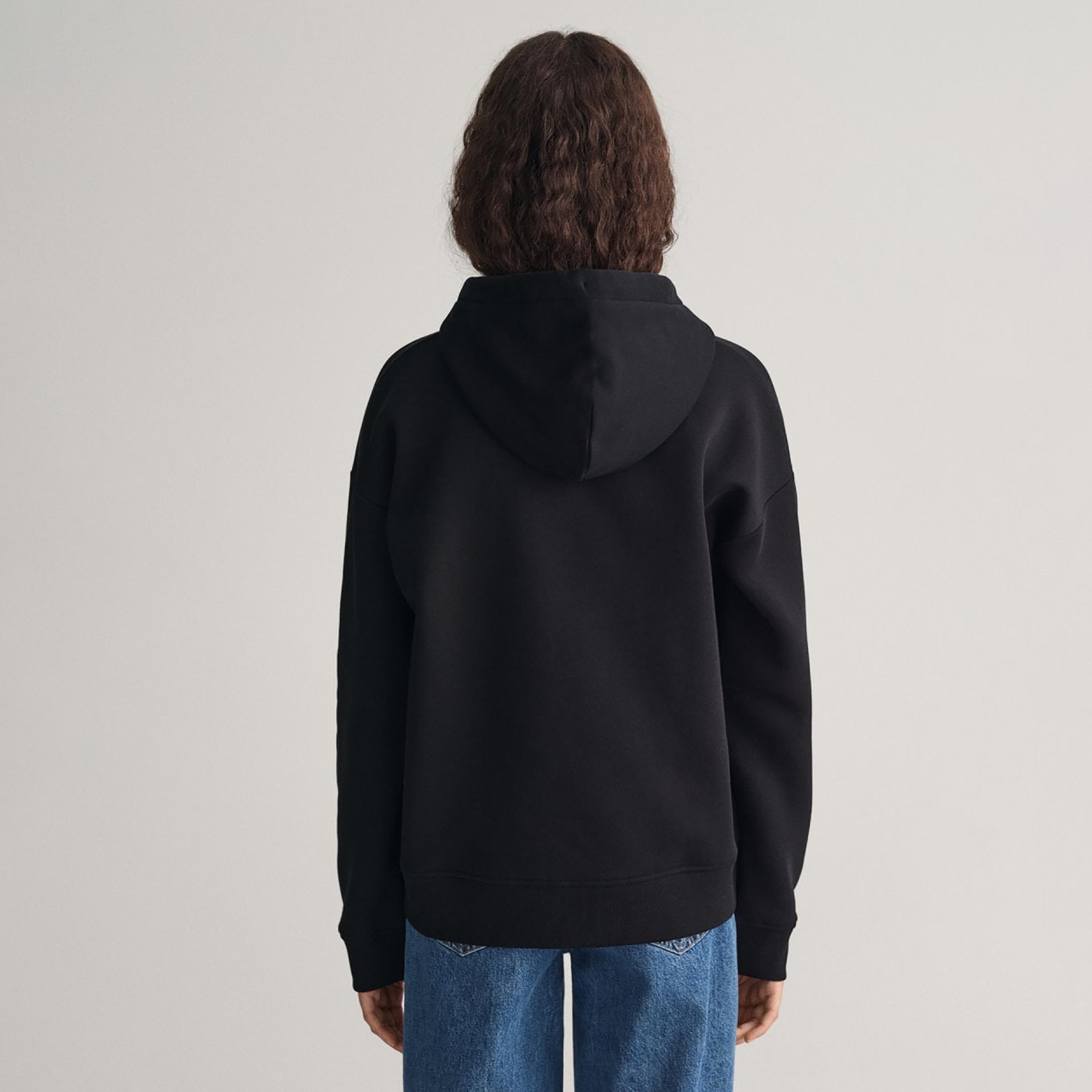 Gant Embroidered Logo Long Sleeves Hoodie with Kangaroo Pocket-women-clothing-hoodiesandsweatshirts-hoodies-image-4