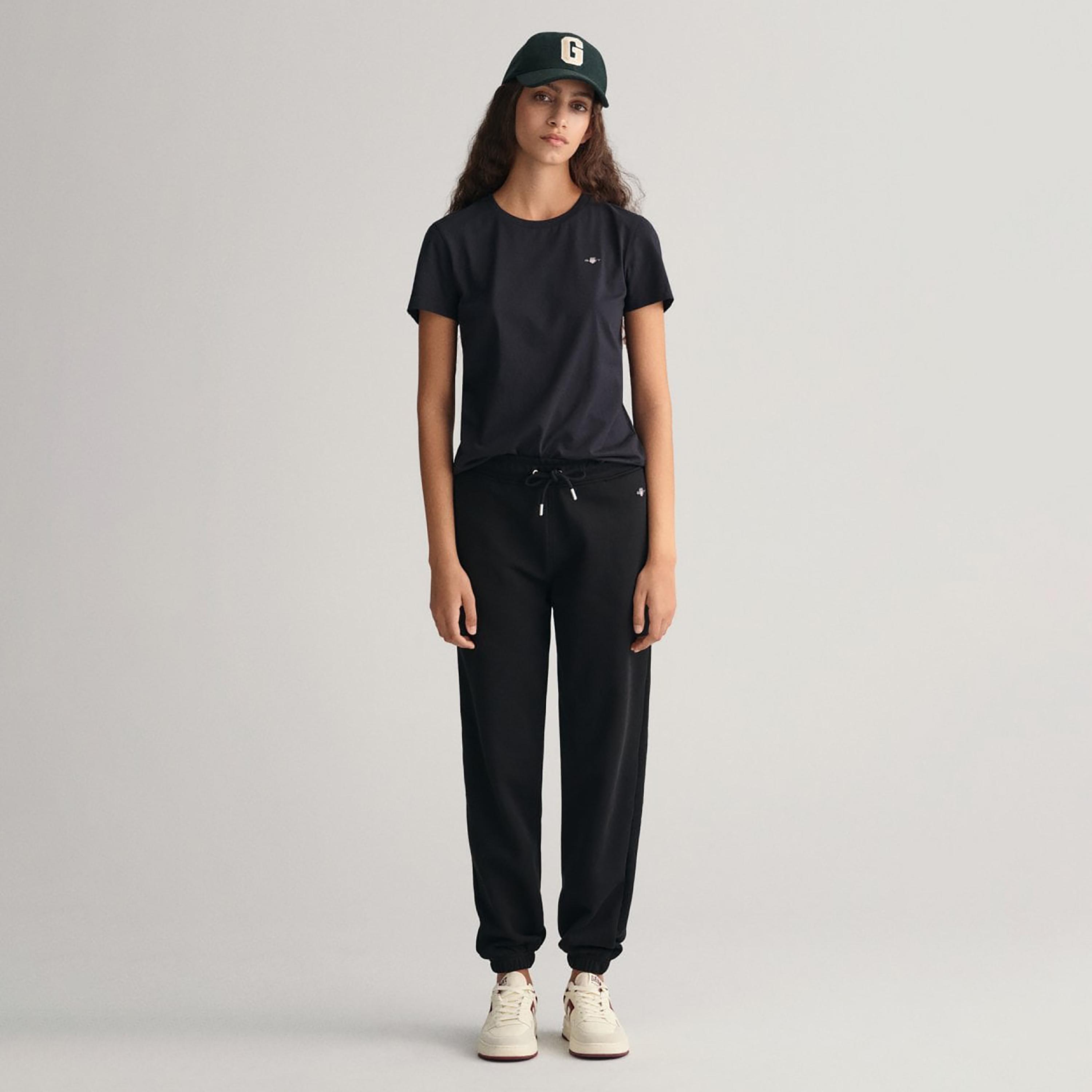 Gant Logo Detail Mid-Rise Drawstring Sweatpants-women-clothing-bottoms-joggers-image-2