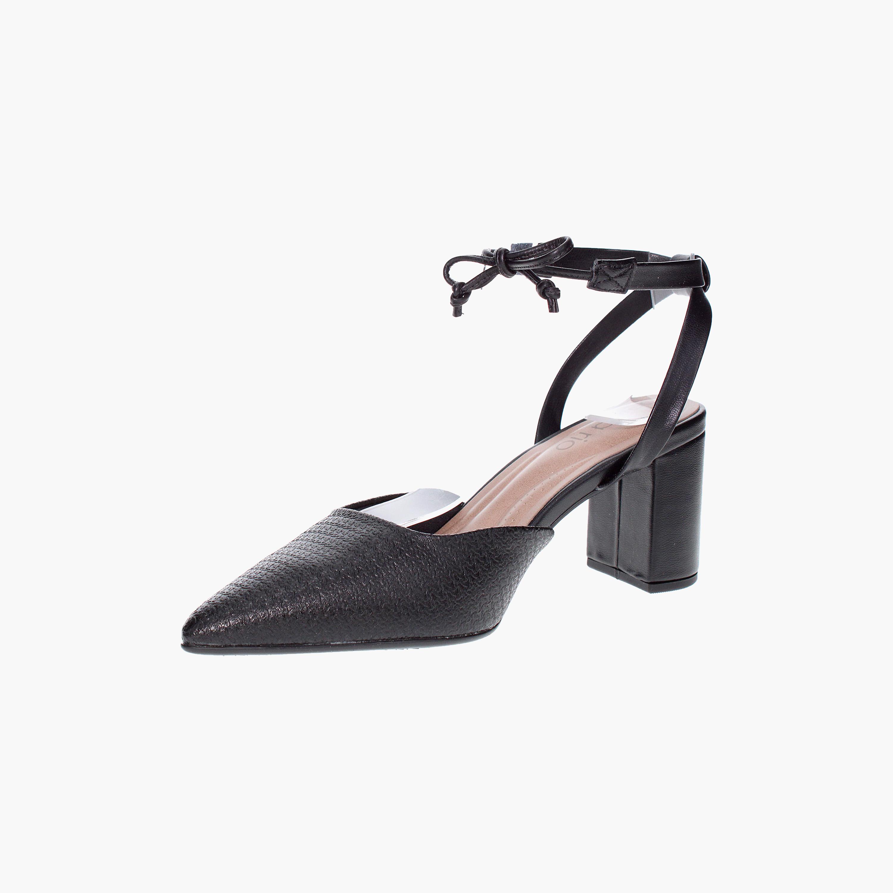 Beira Rio by Geoomnii  Women's Block Heel Pumps with Ankle Strap Tie-Up | 4241-222-26075    -women-shoes-heels-image-3