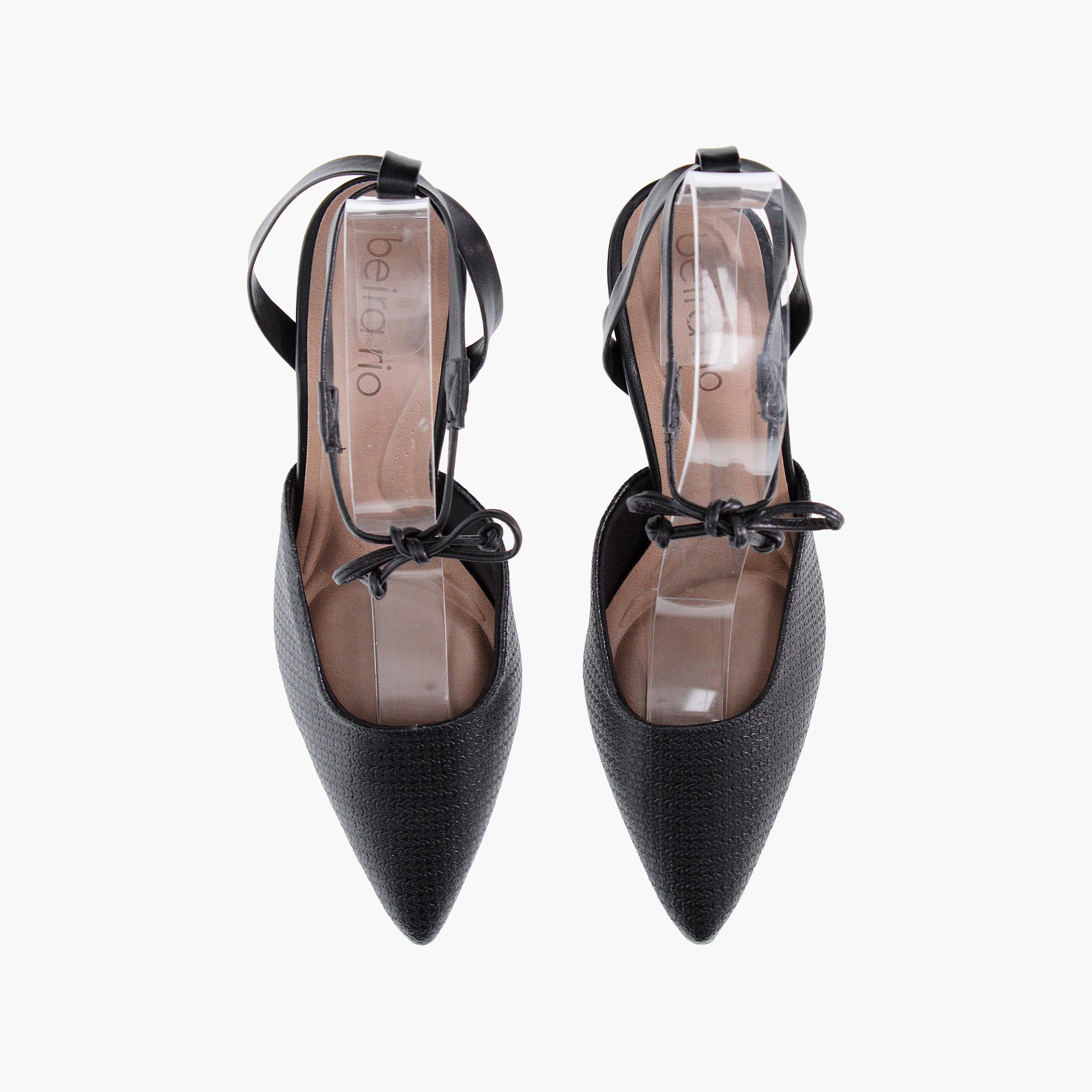 Beira Rio by Geoomnii  Women's Block Heel Pumps with Ankle Strap Tie-Up | 4241-222-26075    -women-shoes-heels-image-5