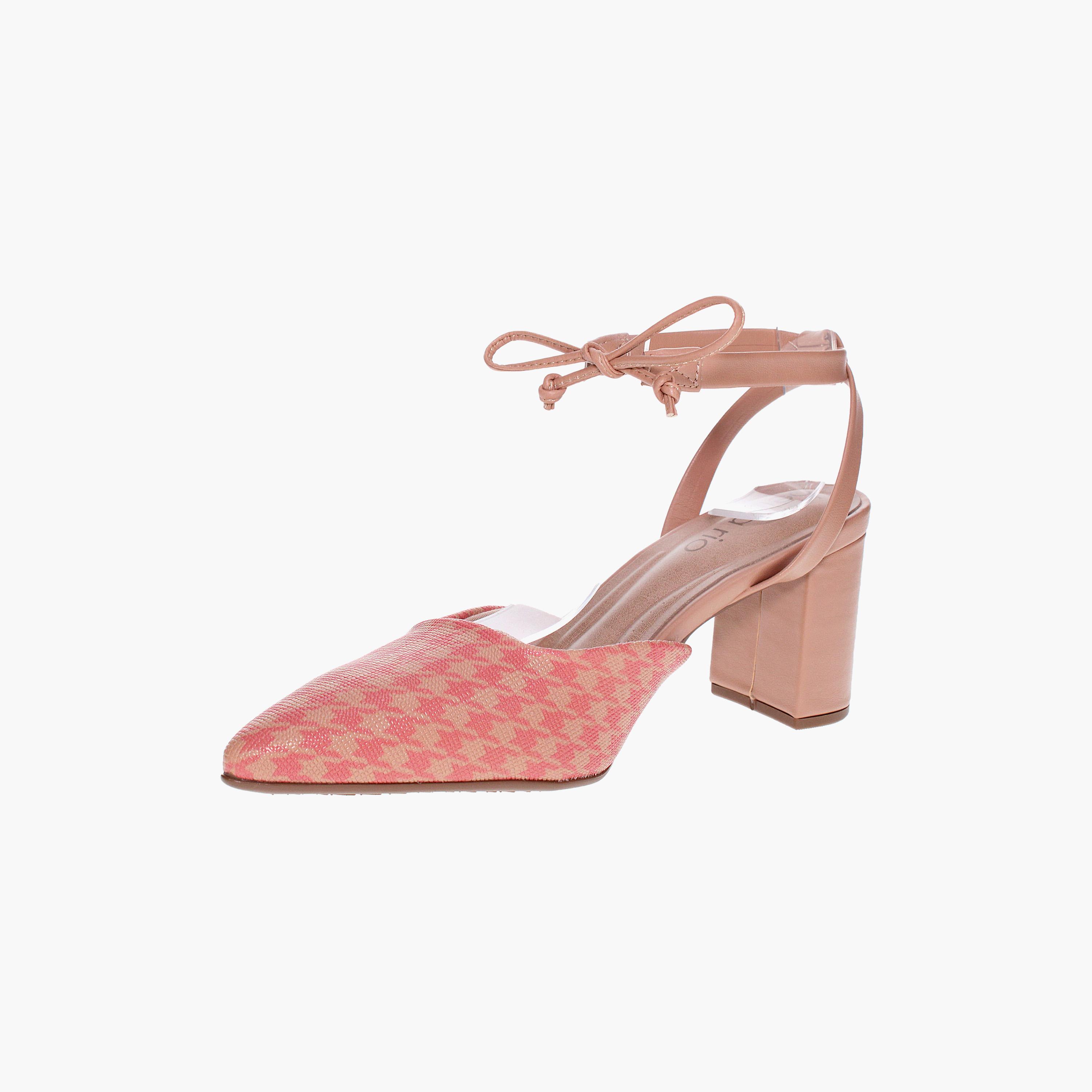 Beira Rio by Geoomnii  Women's Block Heel Pumps with Ankle Strap Tie-Up | 4241-222-26076    -women-shoes-heels-image-3