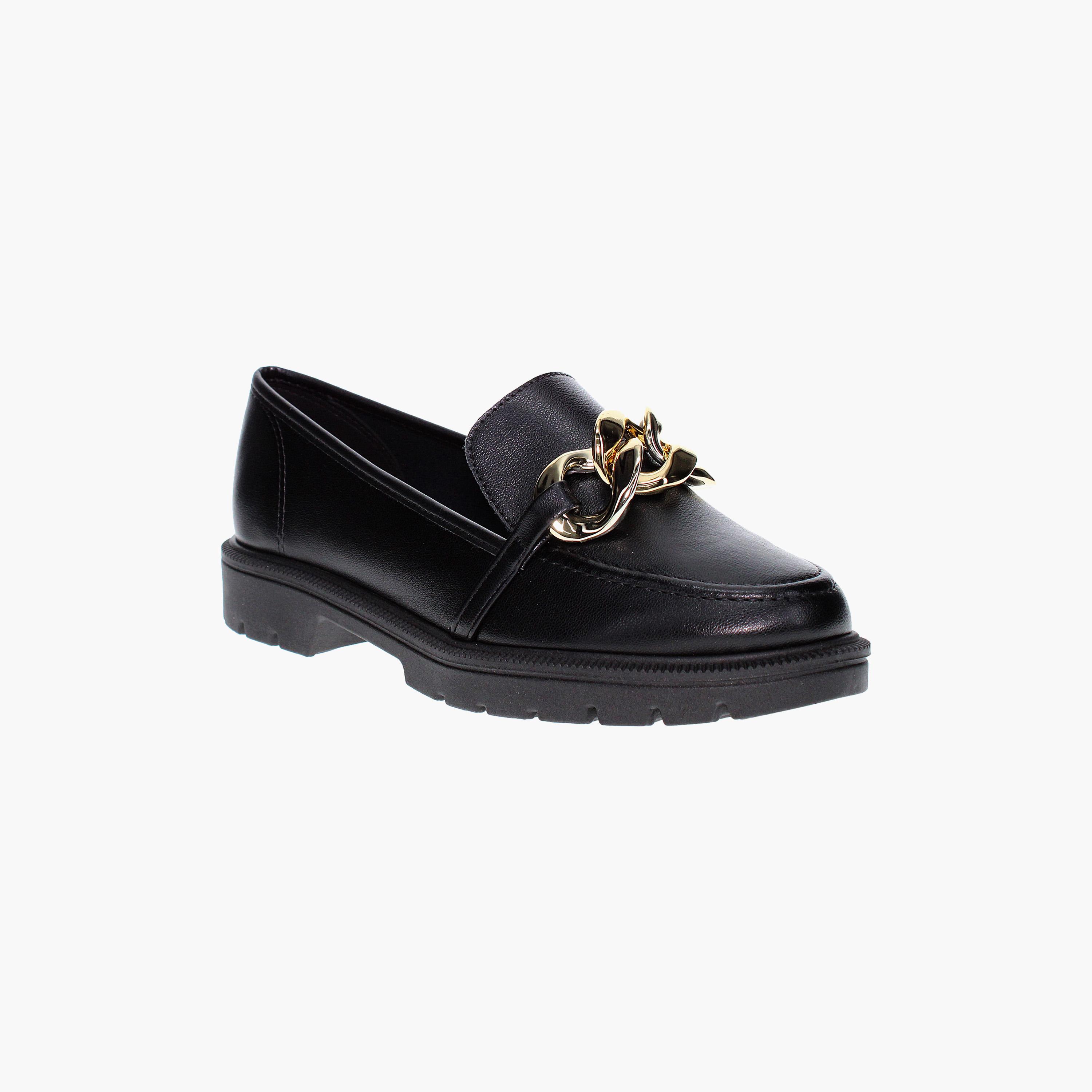 Beira Rio by Geoomnii  Women's Oxford Shoes with Metal Braided Chain Detail | 4283-105-9569    -women-shoes-loafersandmoccasins-image-1