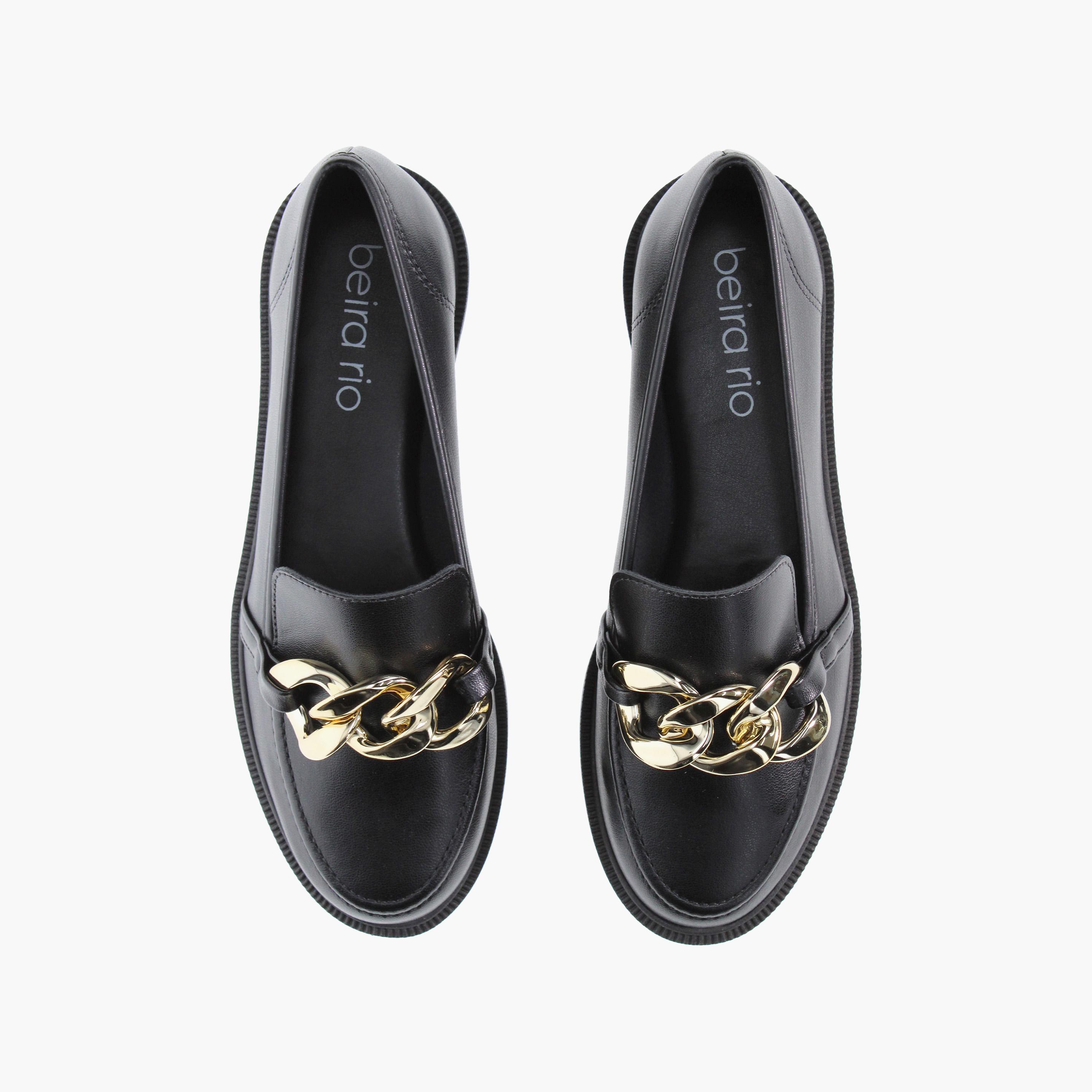 Beira Rio by Geoomnii  Women's Oxford Shoes with Metal Braided Chain Detail | 4283-105-9569    -women-shoes-loafersandmoccasins-image-5