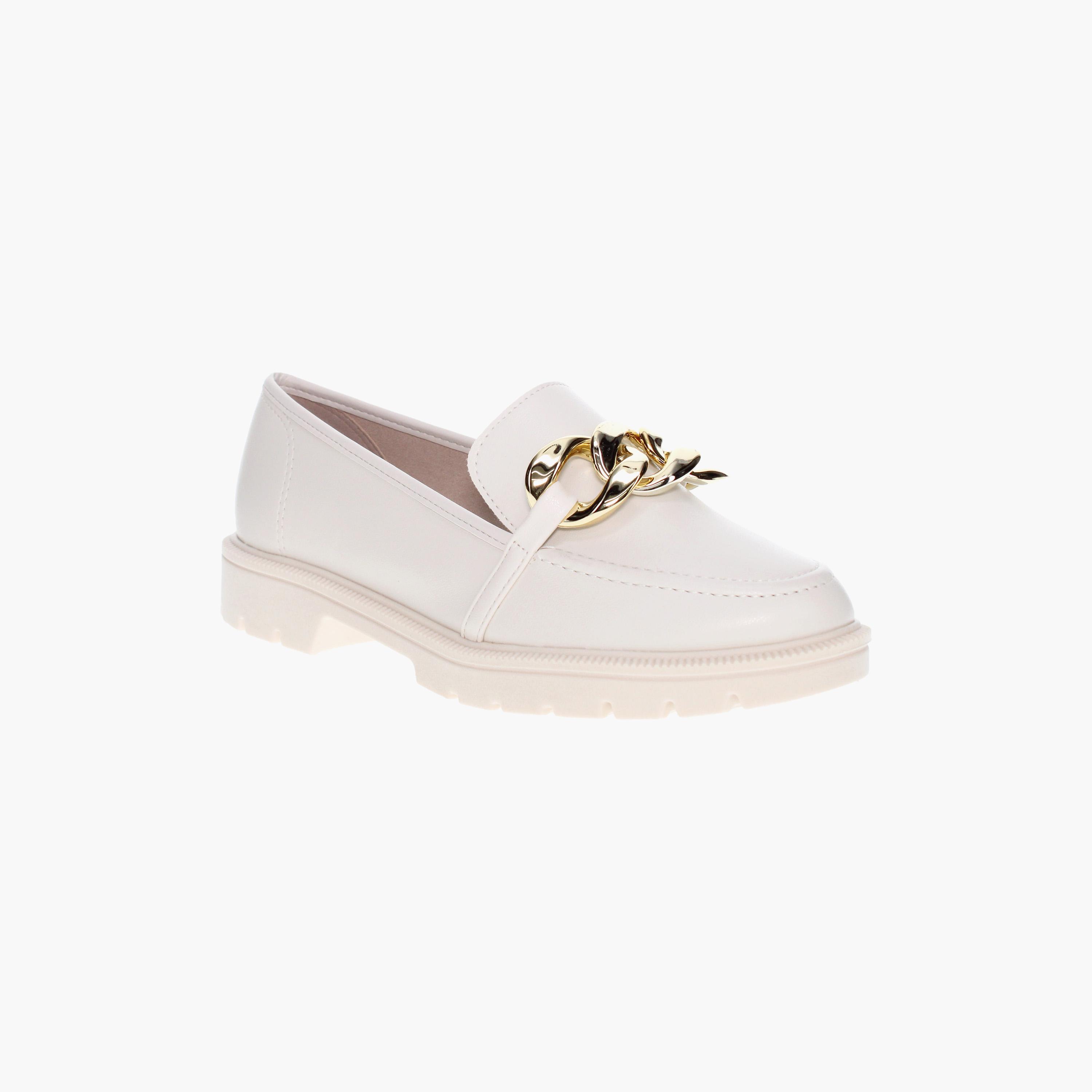 حذاء أكسفورد نسائي من بيرا ريو مع مزين بسلسلة معدنية مضفرة | 4283-105-9569-women-shoes-loafersandmoccasins-image-1