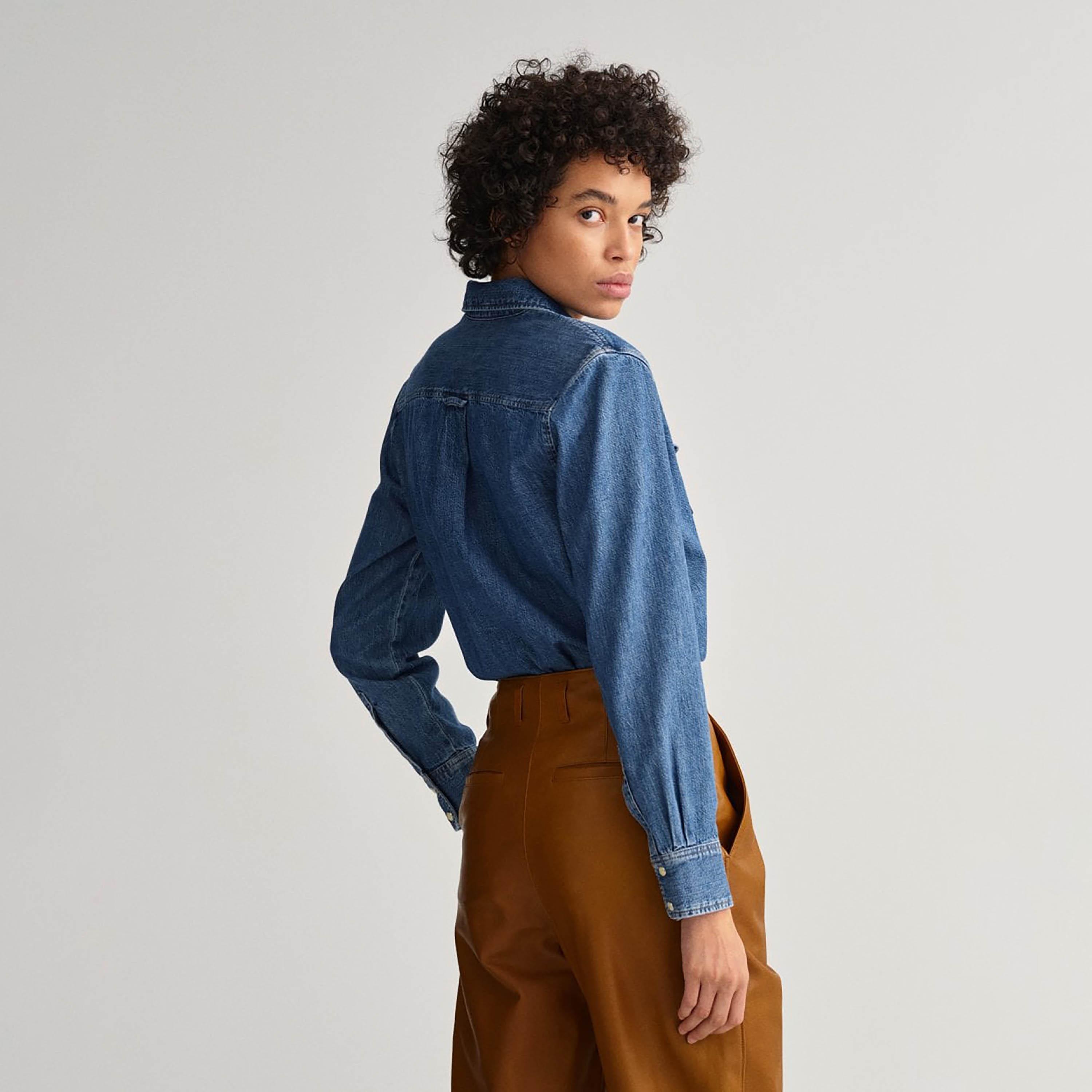 Gant Regular Fit Plain Collared Long Sleeves Women's Shirt-women-clothing-shirtsandblouses-shirts-image-4