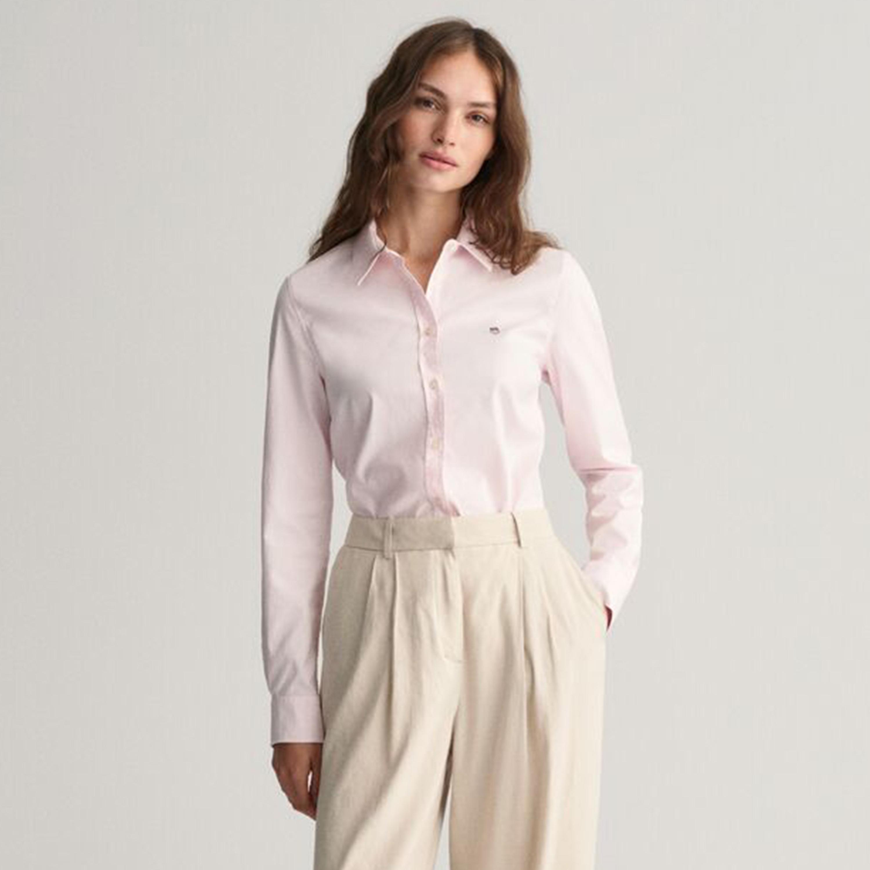 قميص غانت ذو ياقة عادية وأكمام طويلة-women-clothing-shirtsandblouses-blouses-image-6