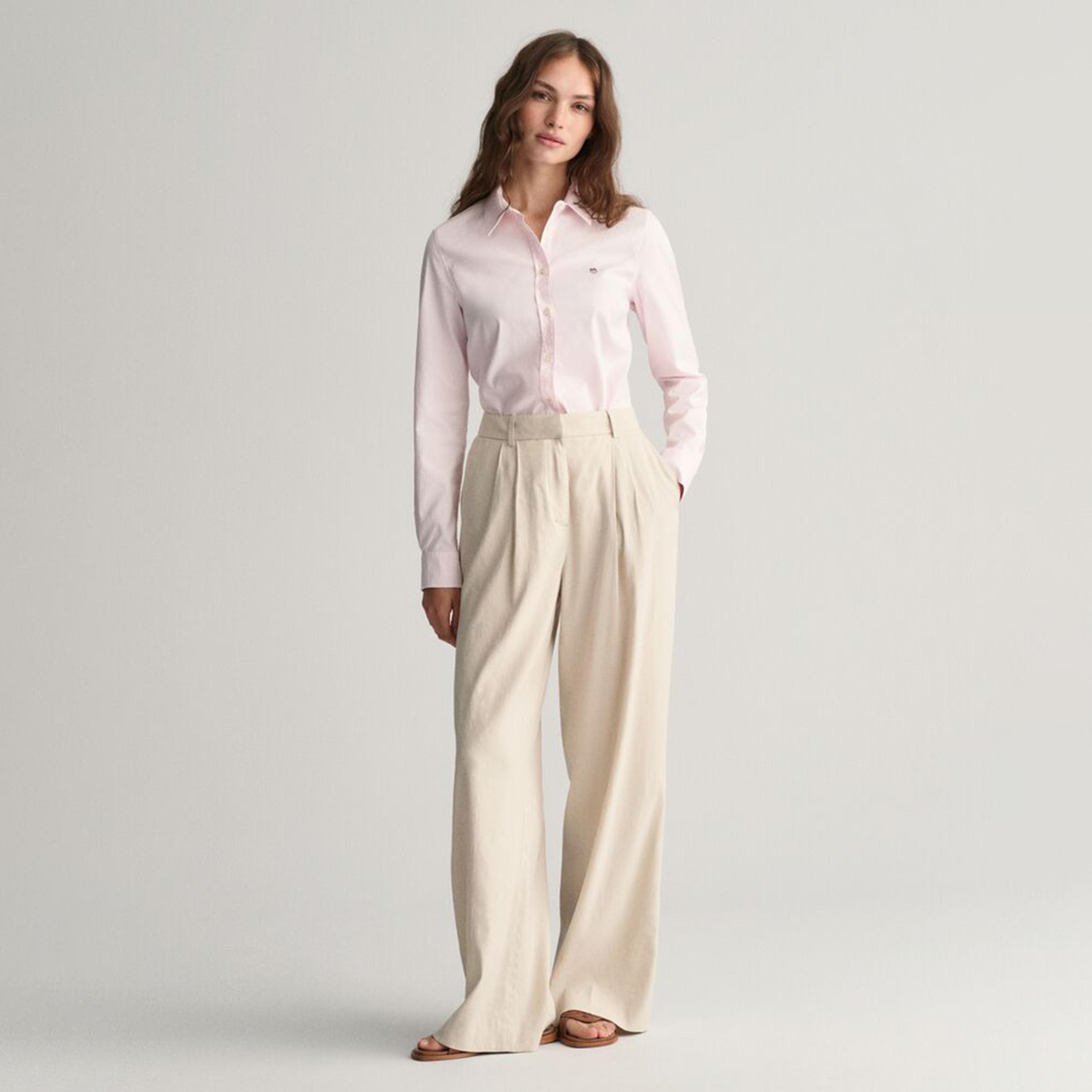 قميص غانت ذو ياقة عادية وأكمام طويلة-women-clothing-shirtsandblouses-blouses-image-7