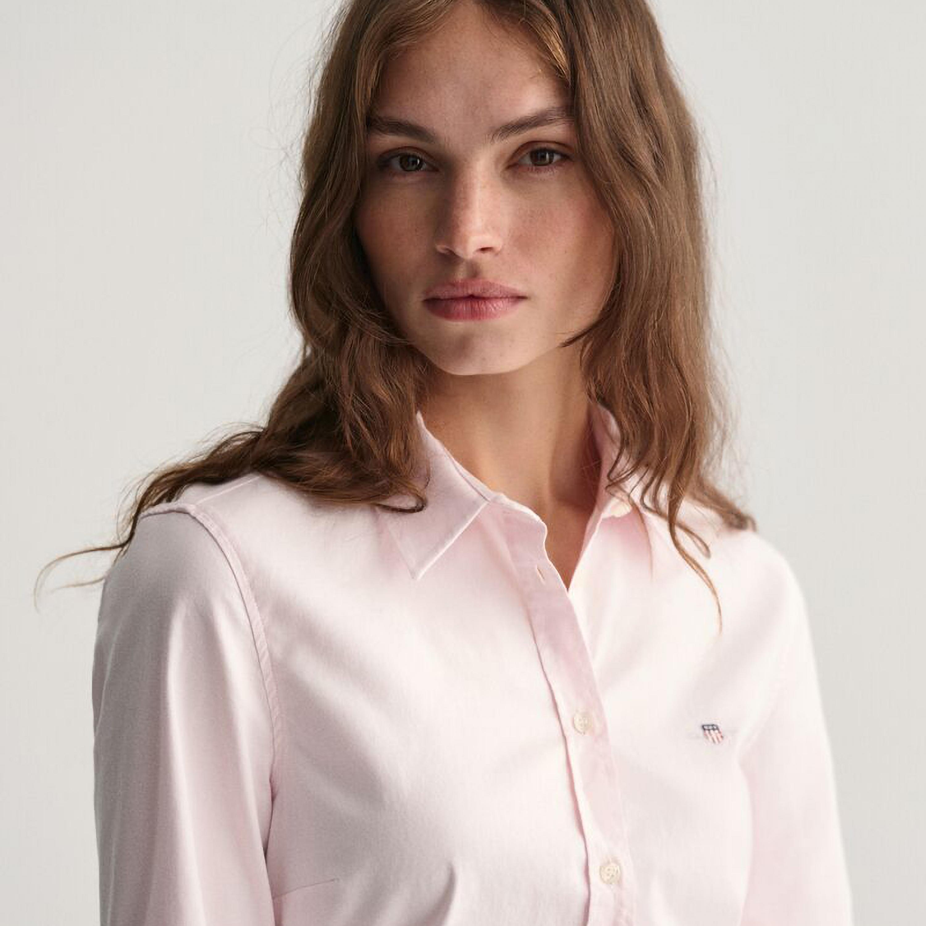 قميص غانت ذو ياقة عادية وأكمام طويلة-women-clothing-shirtsandblouses-blouses-image-8
