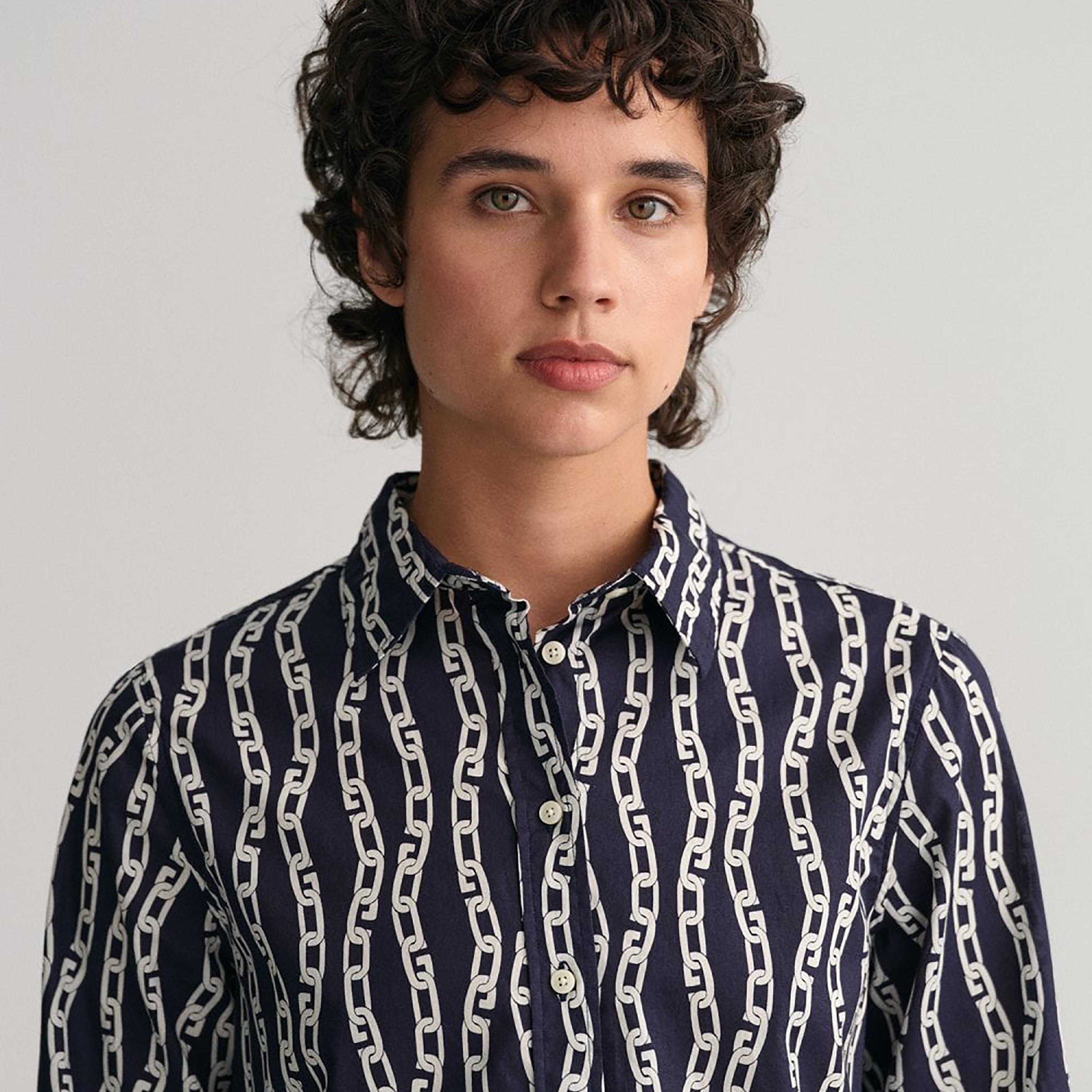 Gant Regular Fit Linked Chain Print Collared Long Sleeves Shirt-women-clothing-shirtsandblouses-shirts-image-3