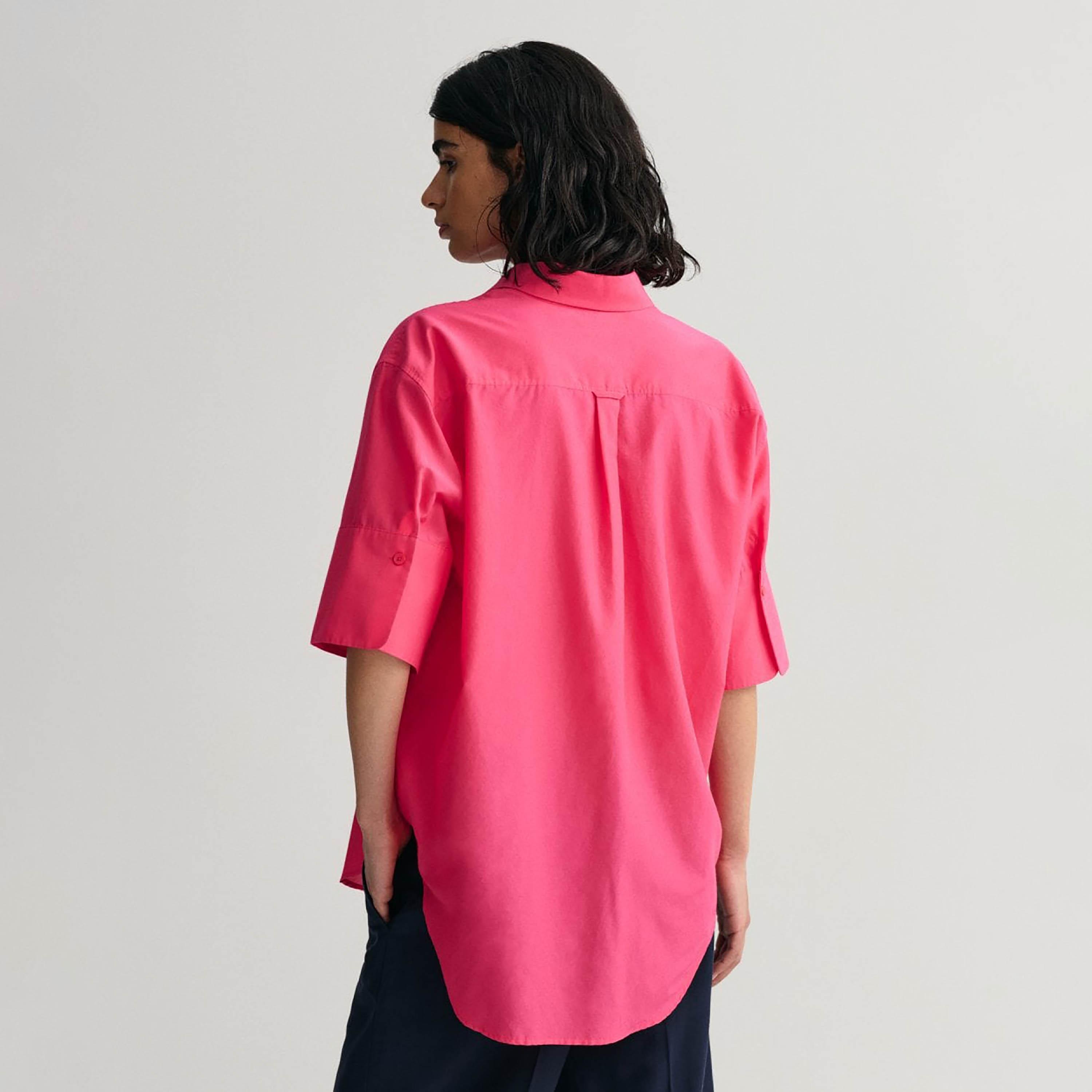 قميص نسائي بأكمام قصيرة بياقة بسيطة من غانت مريح-women-clothing-shirtsandblouses-shirts-image-9