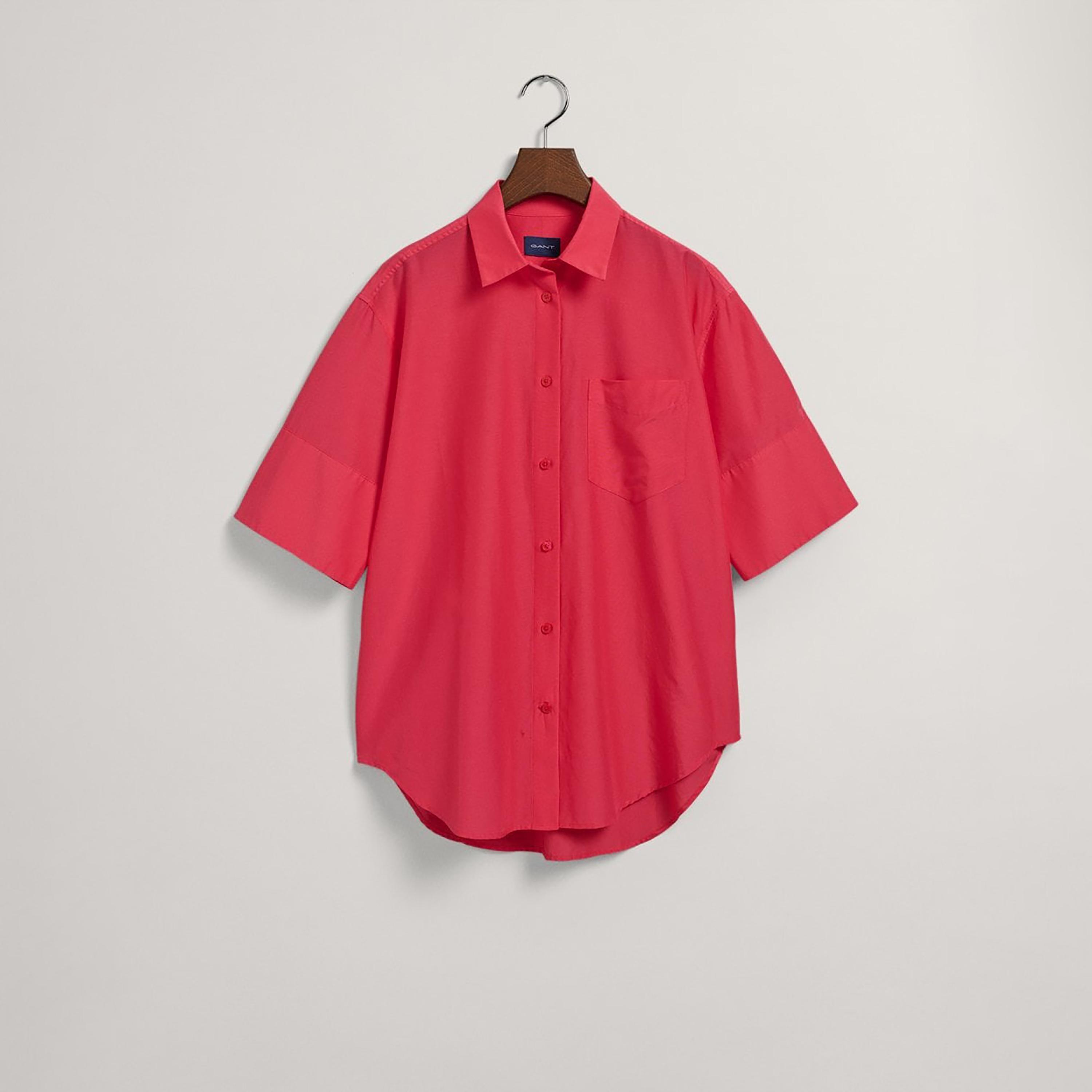 قميص نسائي بأكمام قصيرة بياقة بسيطة من غانت مريح-women-clothing-shirtsandblouses-shirts-image-10