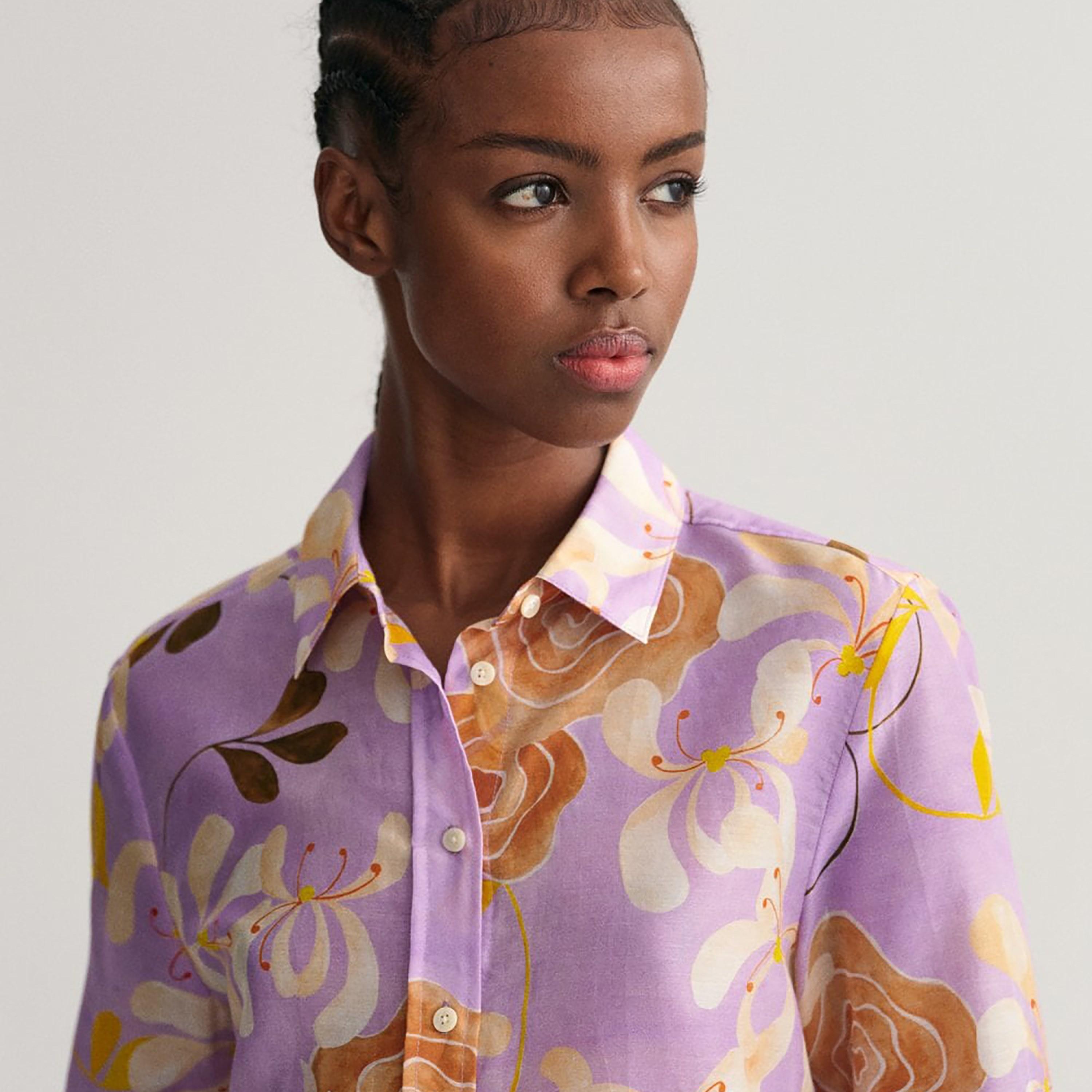Gant Regular Fit Floral Print Collared Long Sleeves Women's Shirt-women-clothing-shirtsandblouses-shirts-image-3