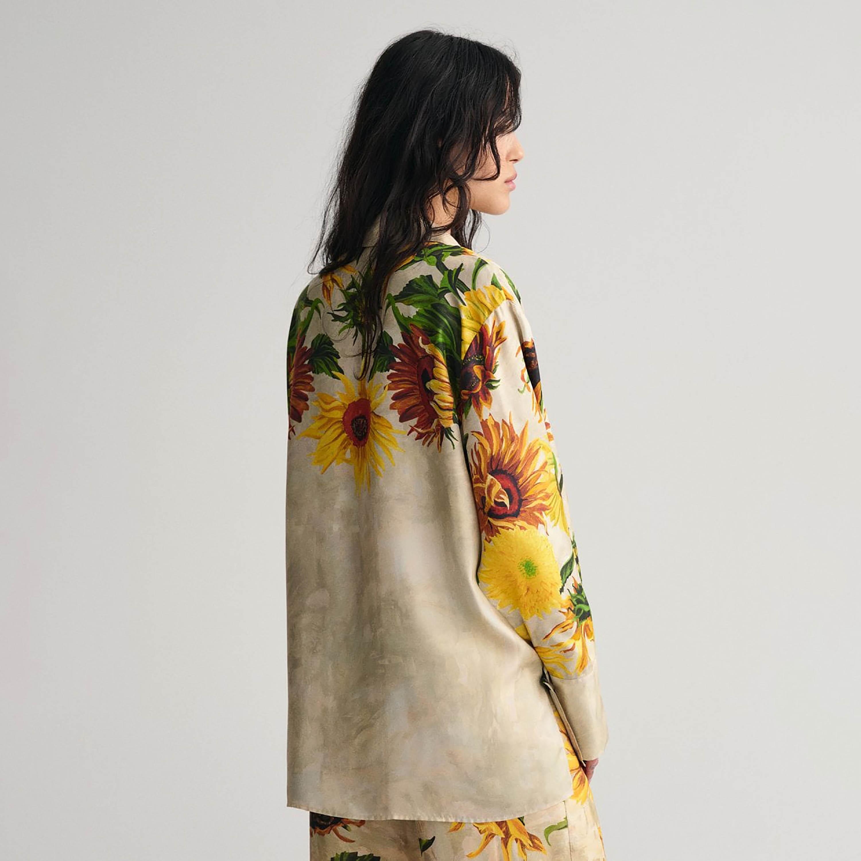 Gant Floral Print Collared Long Sleeves Women's Top-women-clothing-shirtsandblouses-shirts-image-3