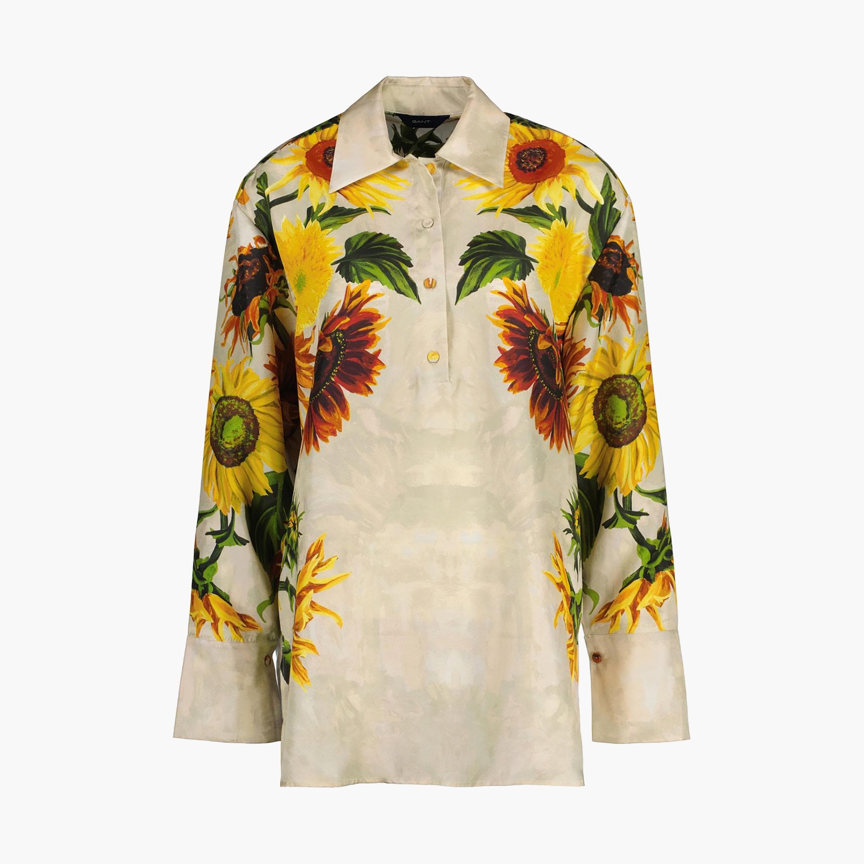 Gant Floral Print Collared Long Sleeves Women's Top-women-clothing-shirtsandblouses-shirts-image-4