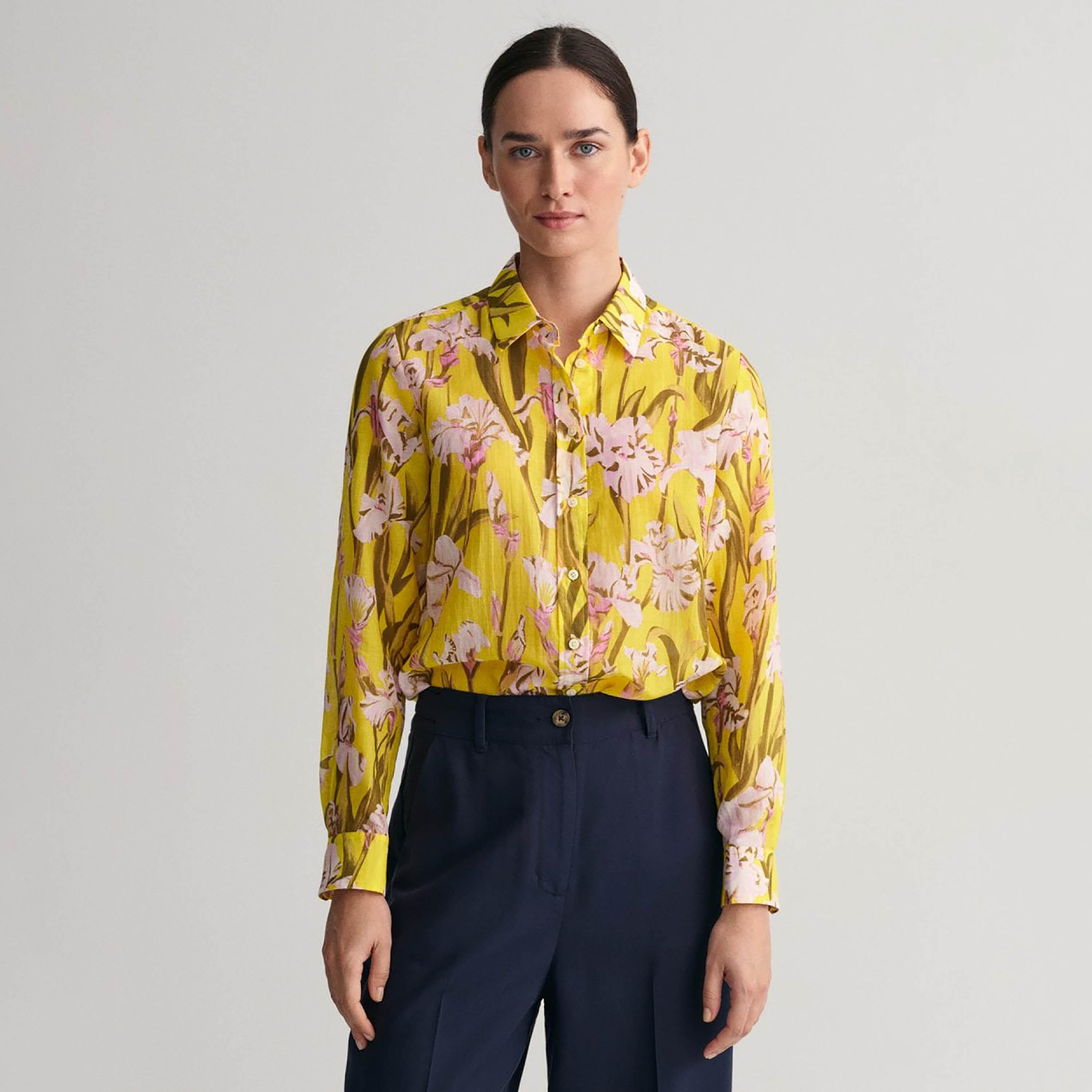 Gant Regular Fit Floral Print Collared Long Sleeves Women's Shirt-women-clothing-shirtsandblouses-shirts-image-6