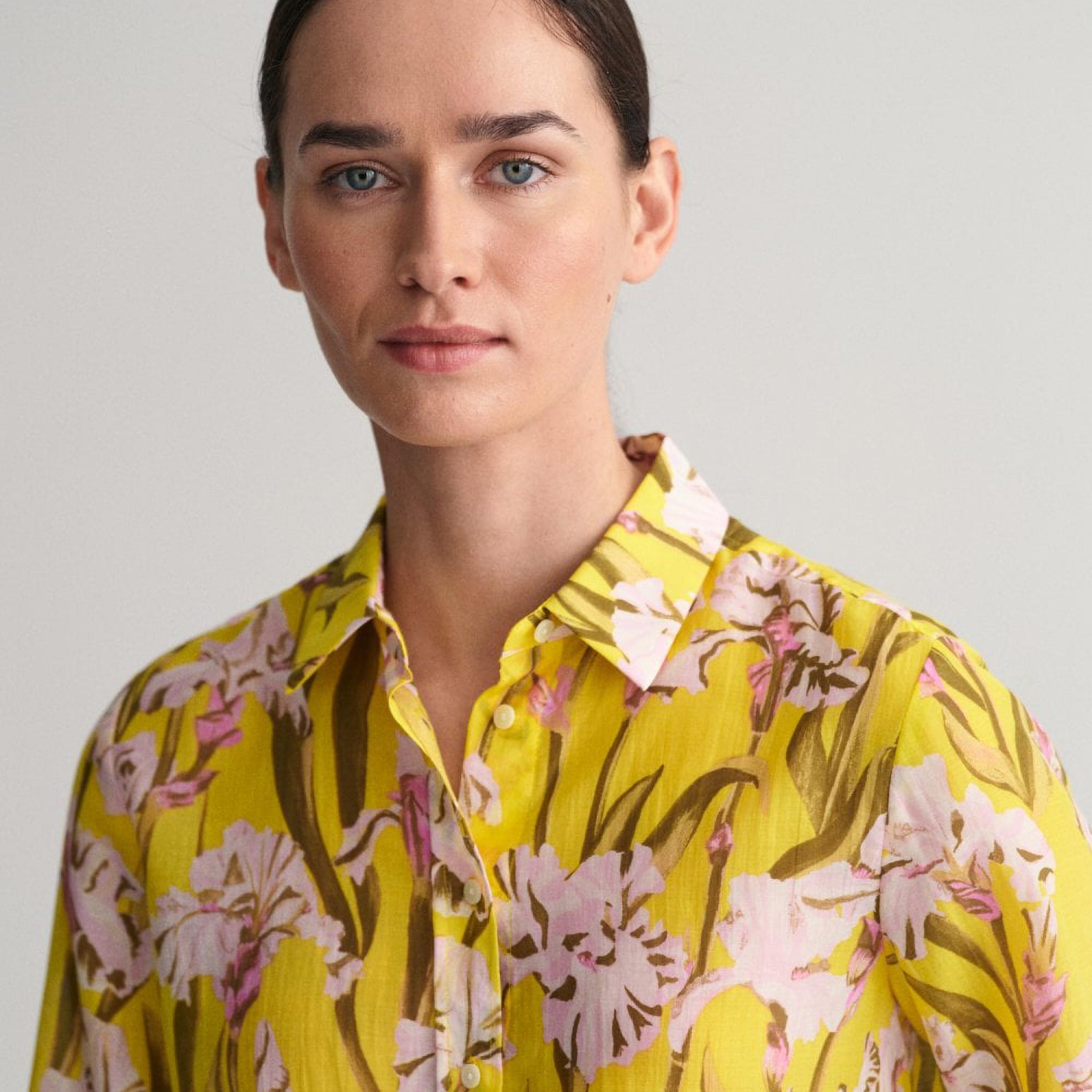 Gant Regular Fit Floral Print Collared Long Sleeves Women's Shirt-women-clothing-shirtsandblouses-shirts-image-7