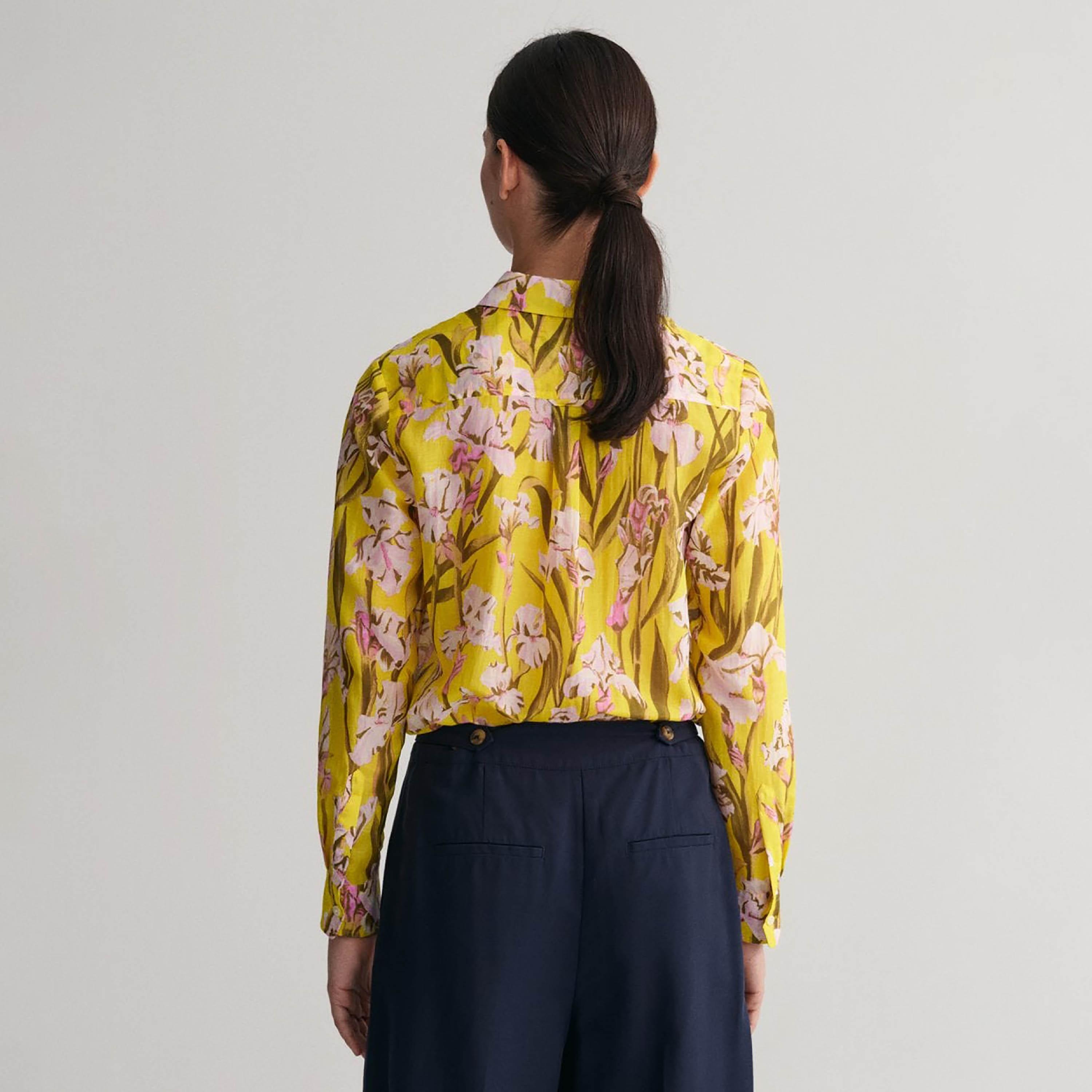 Gant Regular Fit Floral Print Collared Long Sleeves Women's Shirt-women-clothing-shirtsandblouses-shirts-image-9