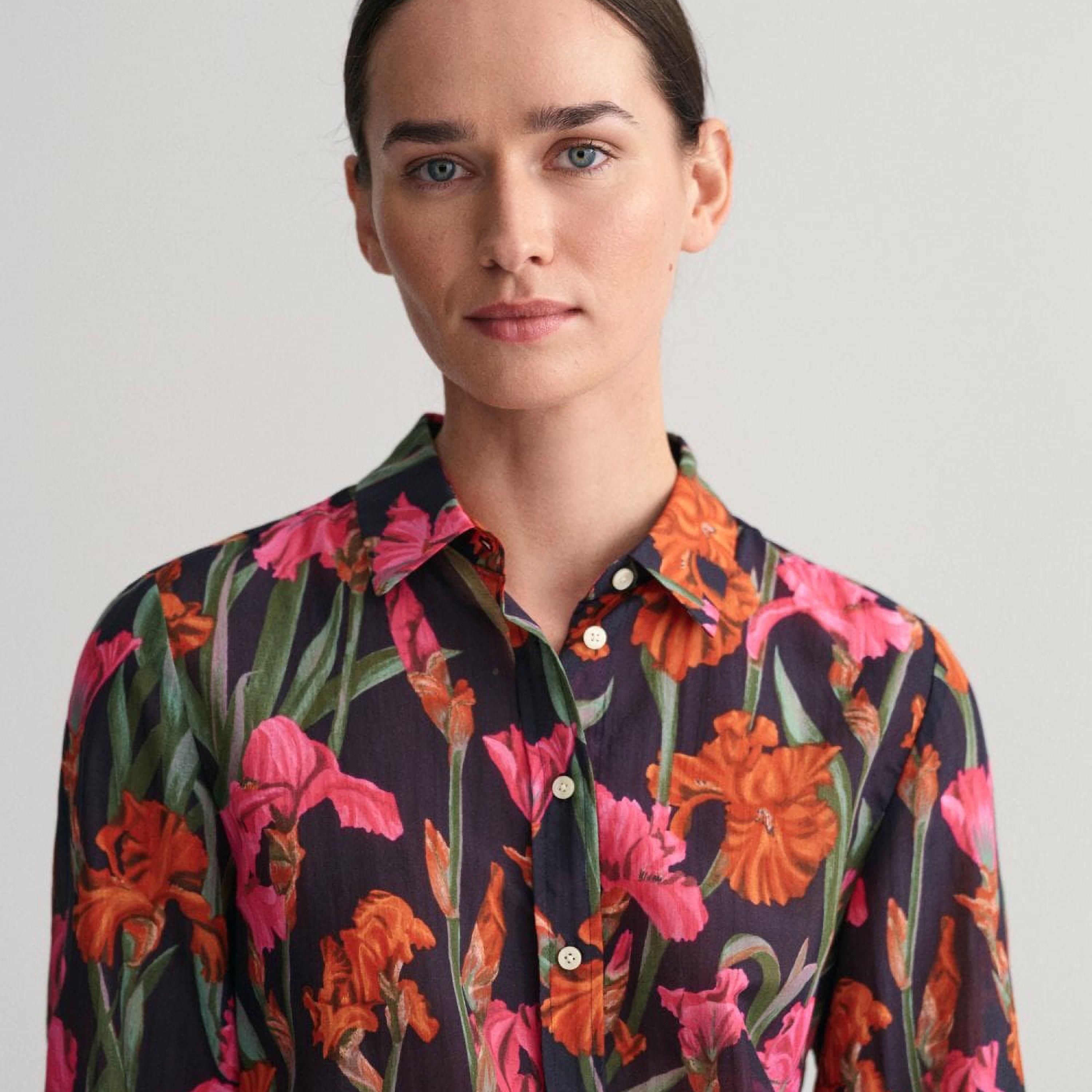 Gant Regular Fit Floral Print Collared Long Sleeves Women's Shirt-women-clothing-shirtsandblouses-shirts-image-2