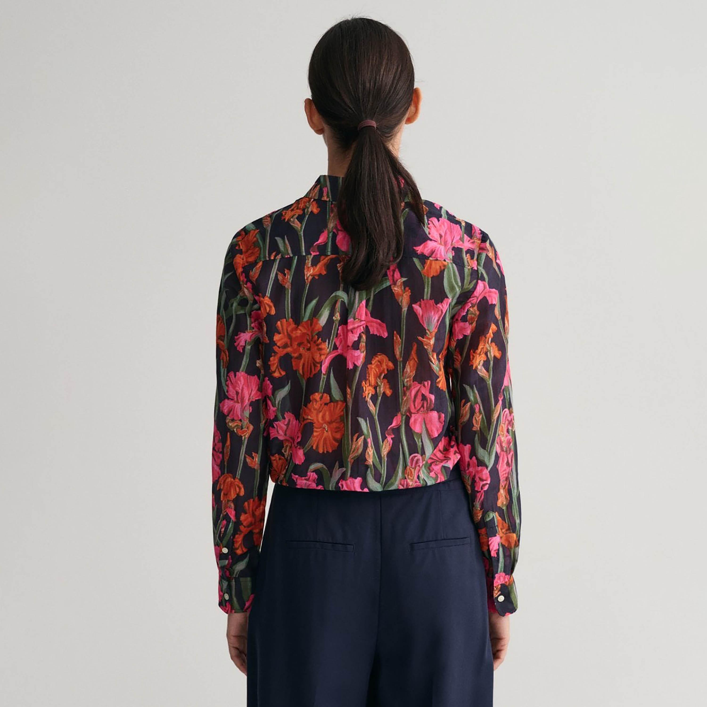 Gant Regular Fit Floral Print Collared Long Sleeves Women's Shirt-women-clothing-shirtsandblouses-shirts-image-4