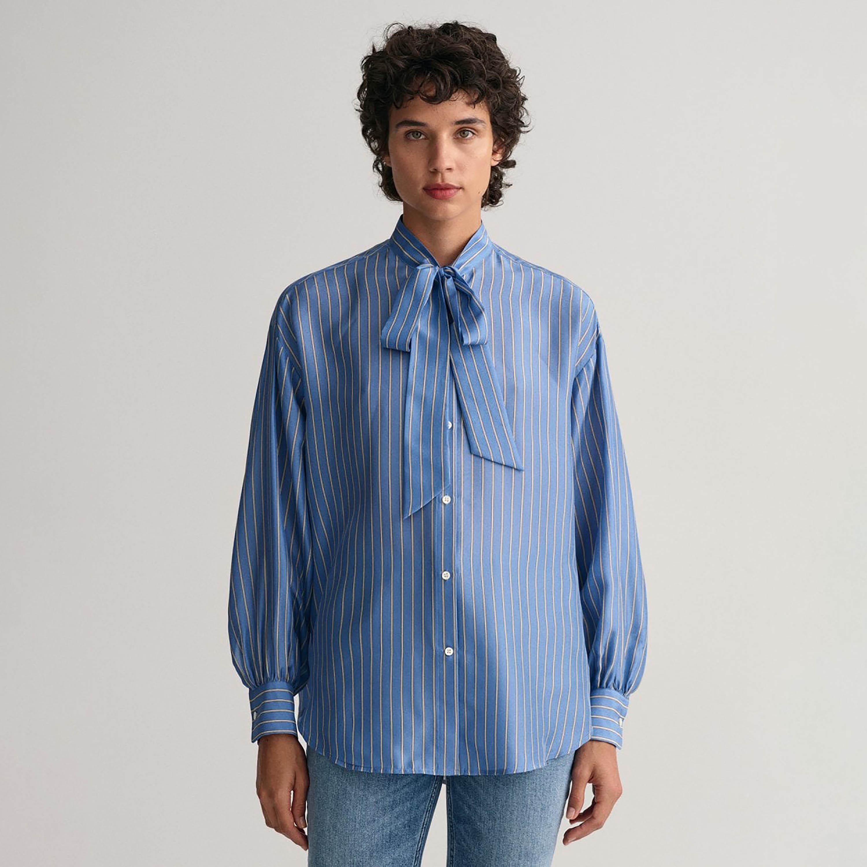 Gant Regular Fit Striped Collared Long Sleeves Women's Shirt-women-clothing-shirtsandblouses-shirts-image-1