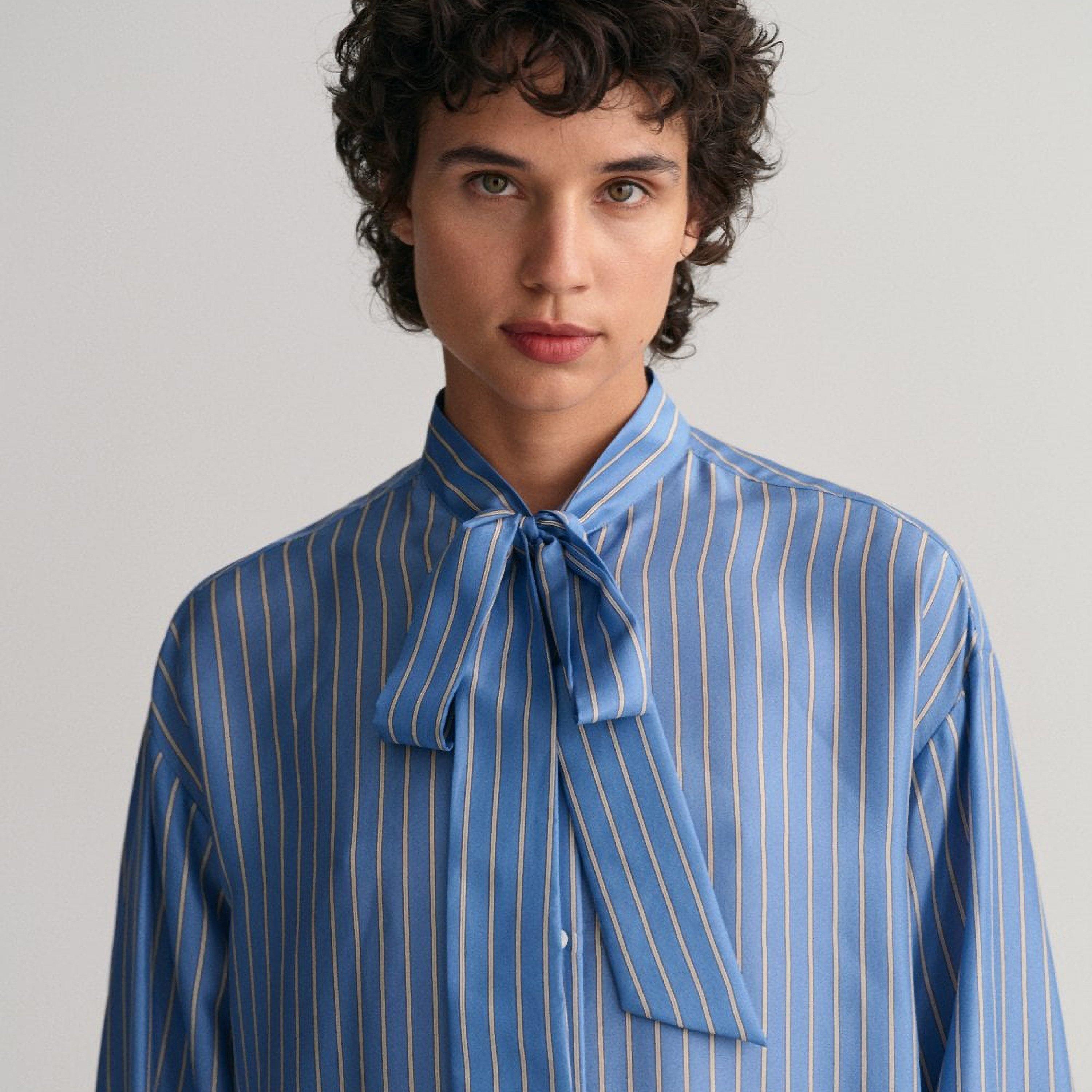 Gant Regular Fit Striped Collared Long Sleeves Women's Shirt-women-clothing-shirtsandblouses-shirts-image-2
