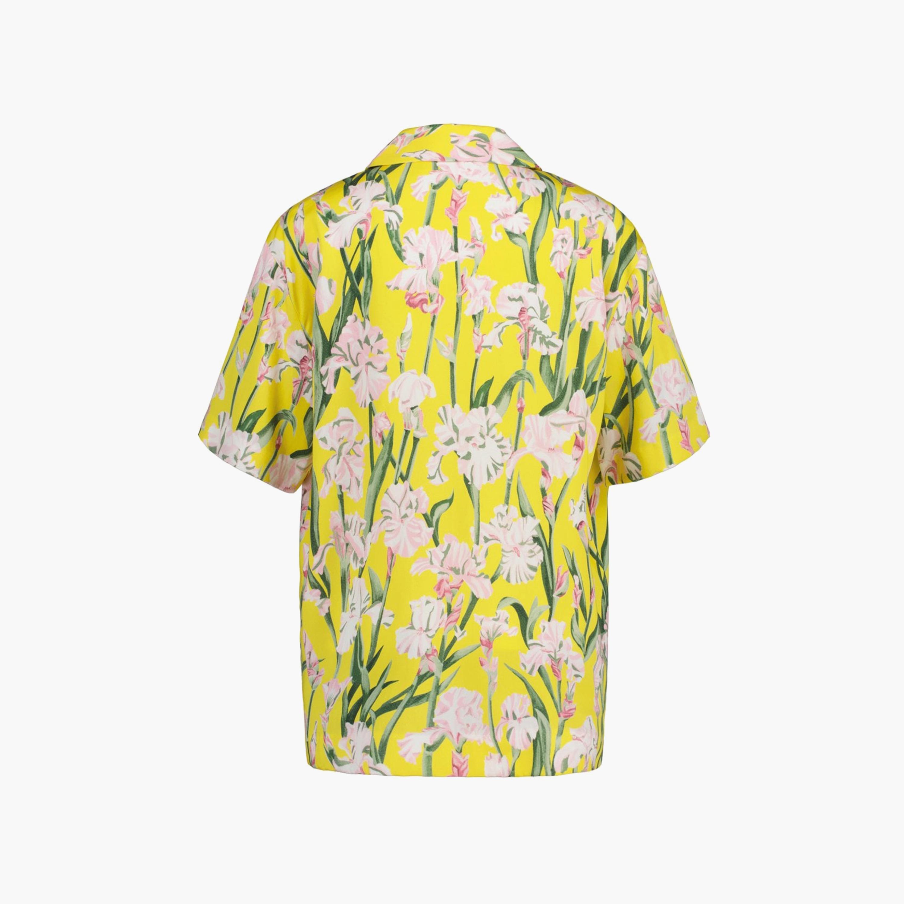 Gant Iris Print Cuban Collar Short Sleeves Shirt-women-clothing-shirtsandblouses-shirts-image-2