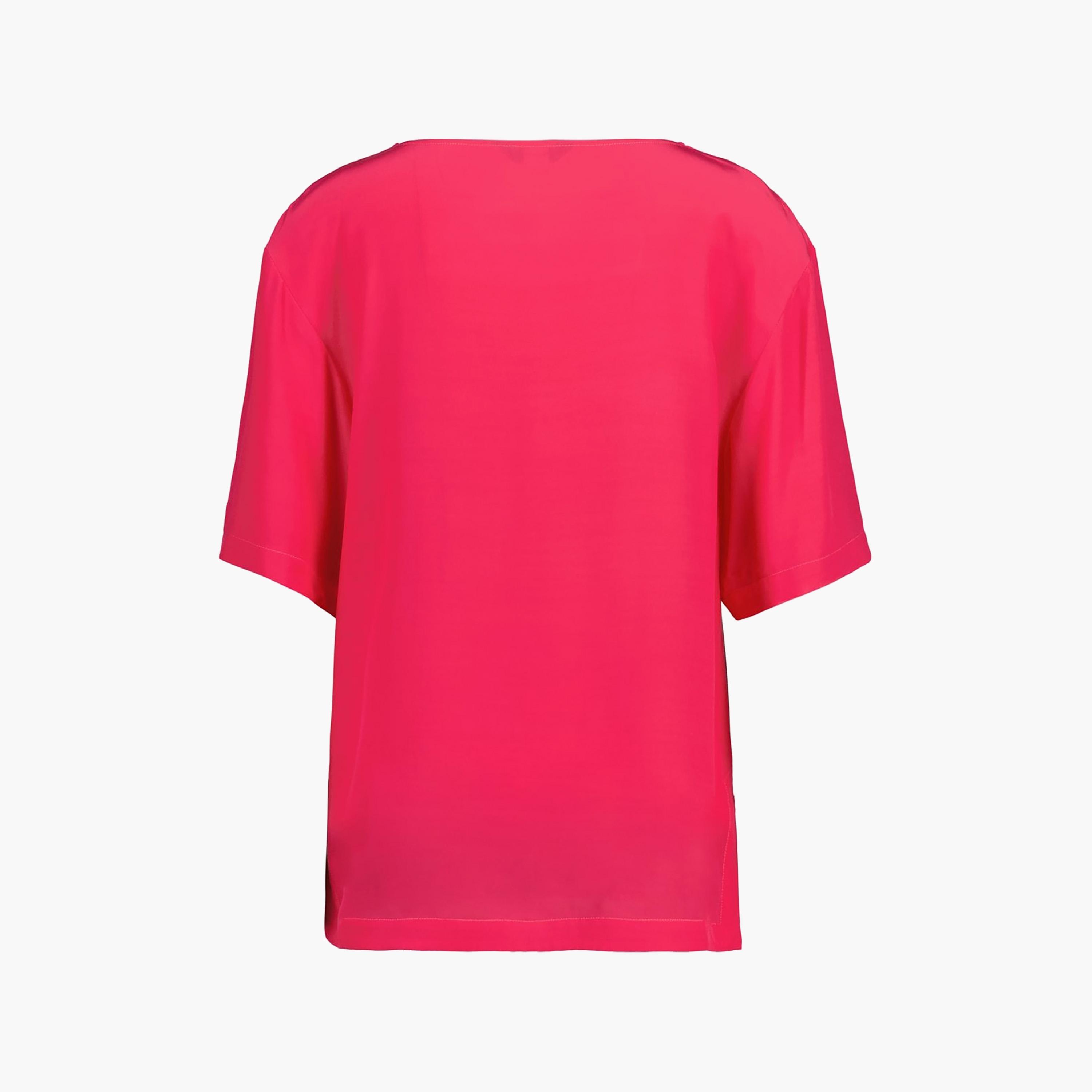 بلوزة نسائية من غانت برقبة دائرية وأكمام قصيرة-women-clothing-shirtsandblouses-shirts-image-2