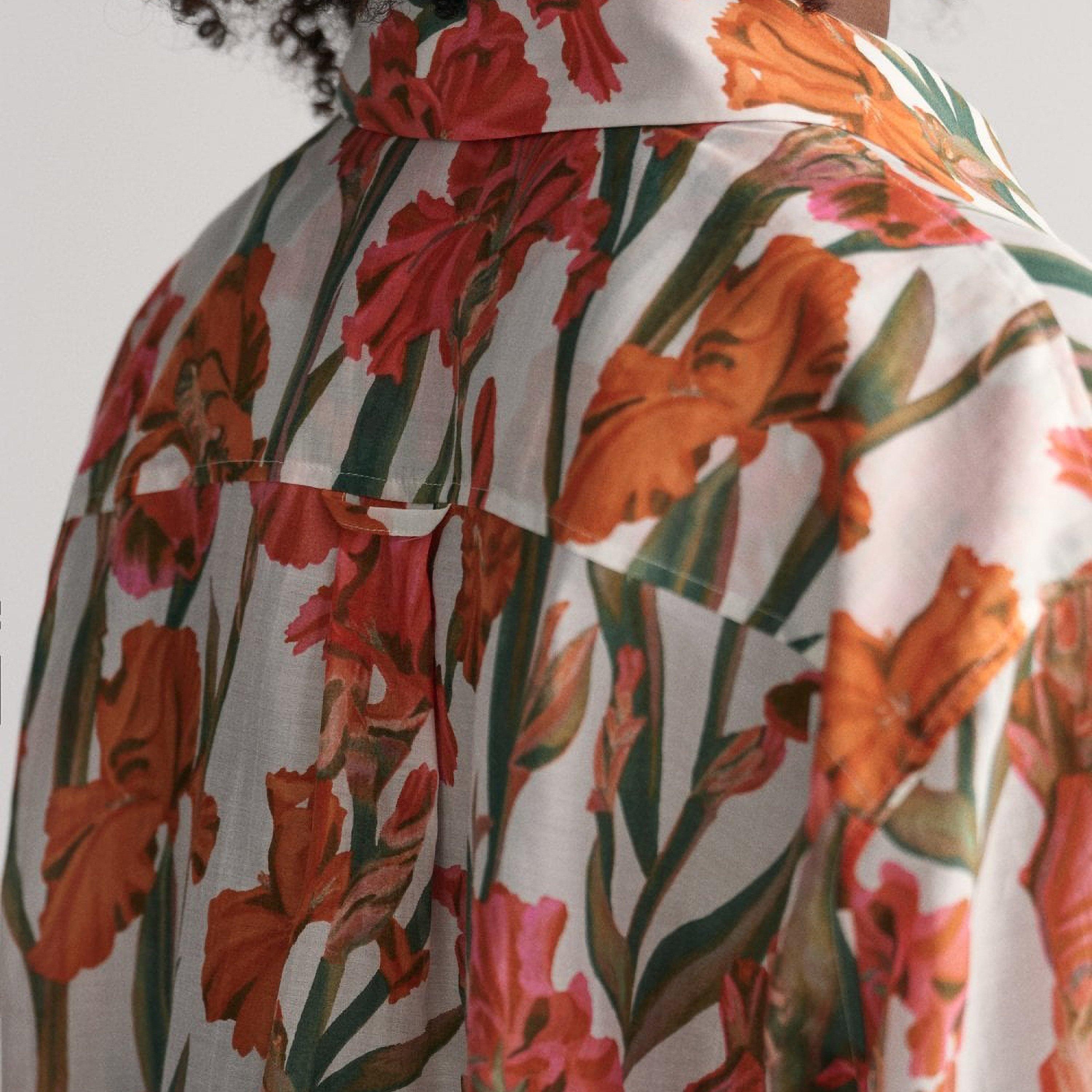 Gant Regular Fit Floral Print Collared Short Sleeves Women's Shirt-women-clothing-shirtsandblouses-shirts-image-2