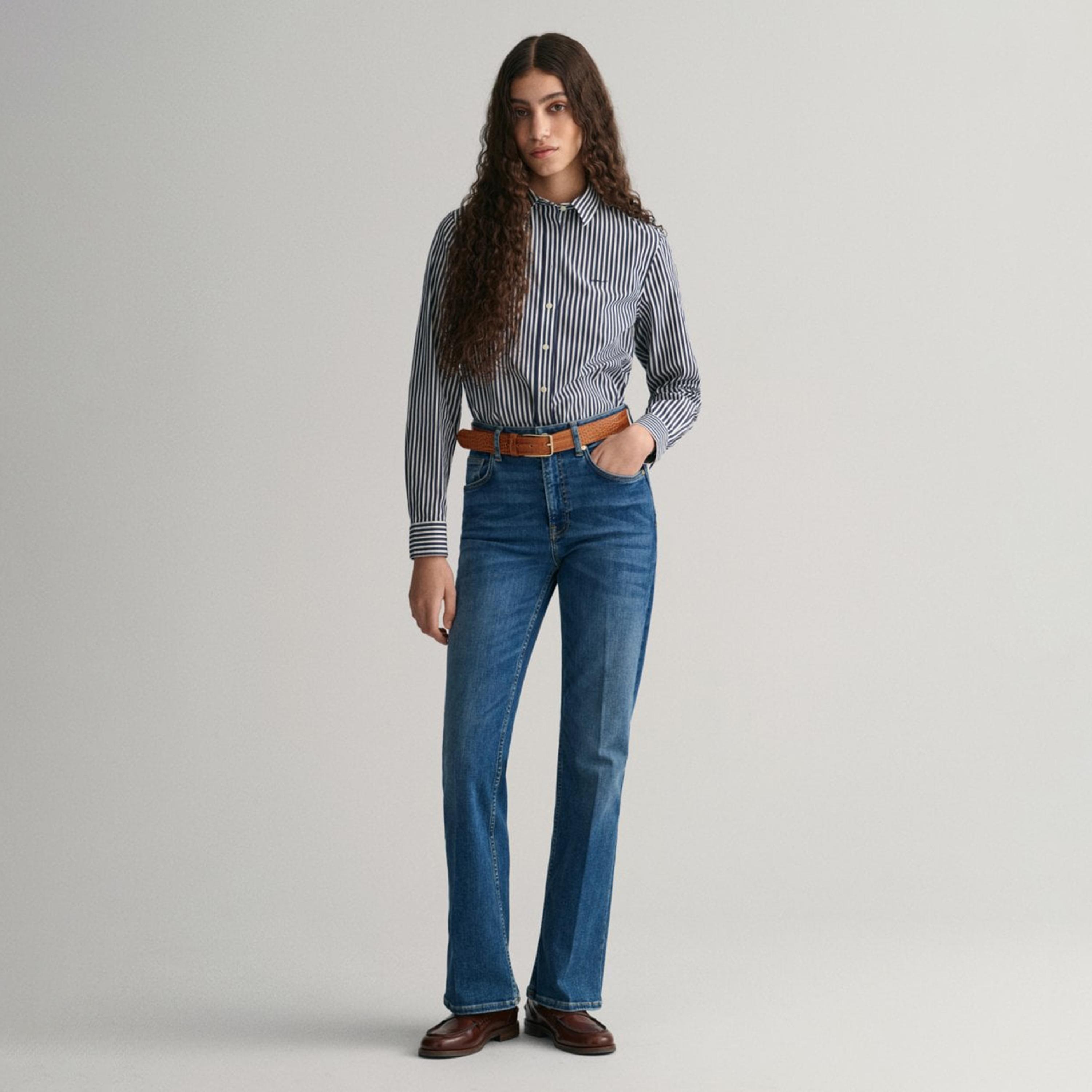 Gant Regular Fit Striped Collared Long Sleeves Shirt-women-clothing-shirtsandblouses-shirts-image-2