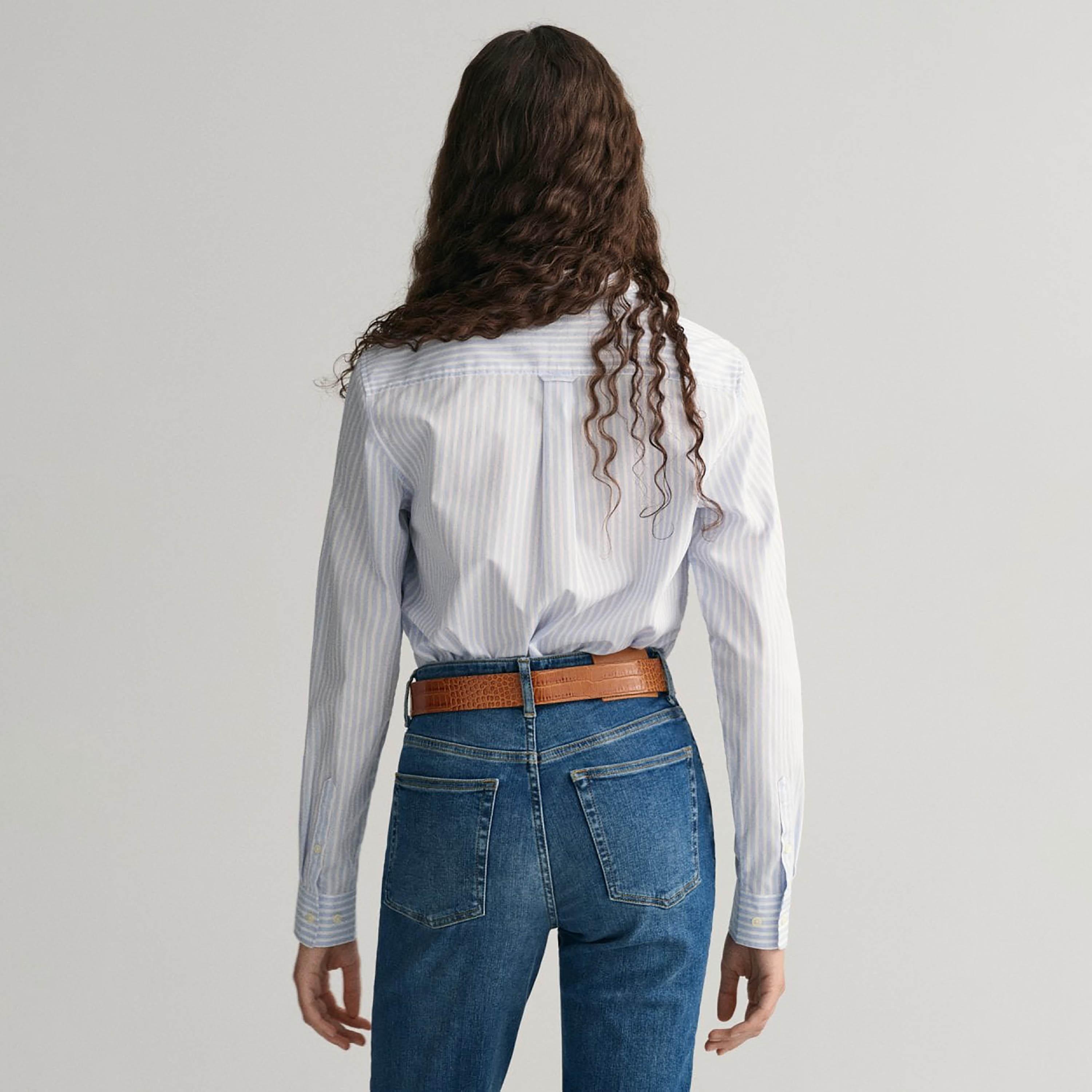 Gant Regular Fit Striped Collared Long Sleeves Women's Shirt-women-clothing-shirtsandblouses-shirts-image-4