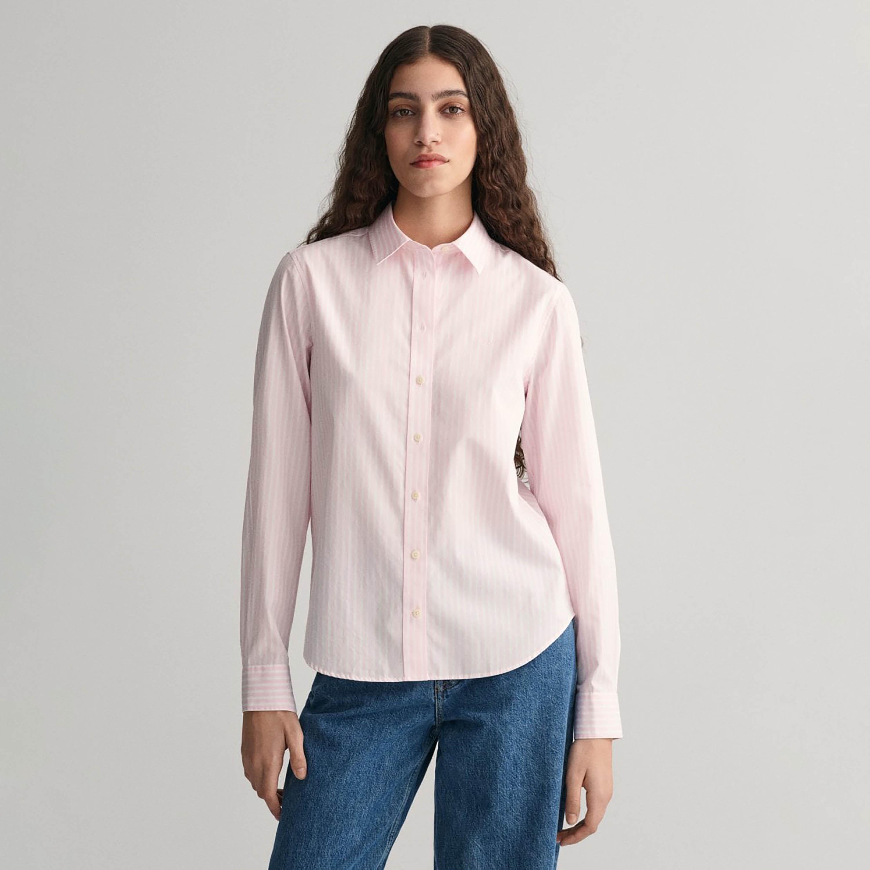 Gant Regular Fit Striped Collared Long Sleeves Women's Shirt-women-clothing-shirtsandblouses-shirts-image-6
