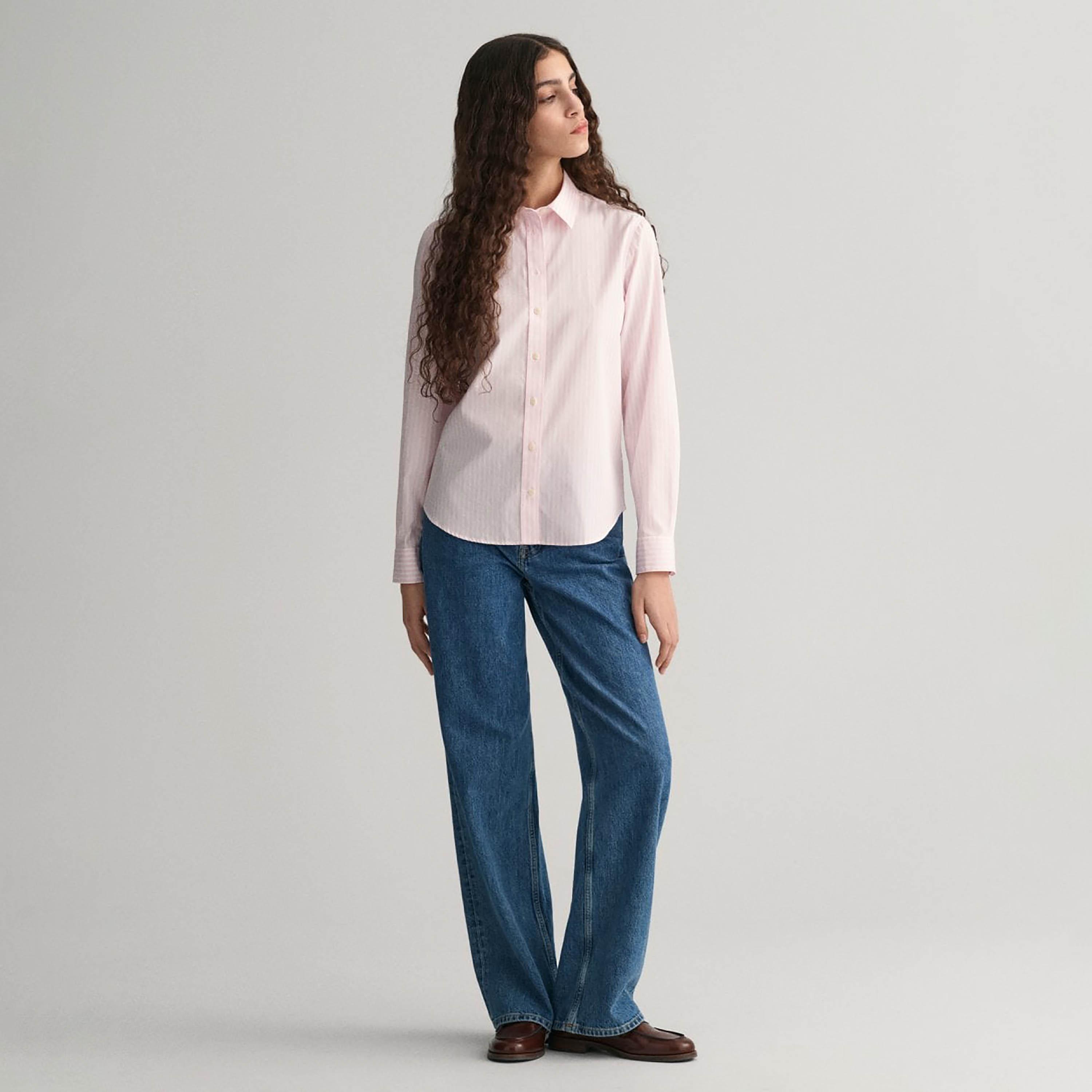 Gant Regular Fit Striped Collared Long Sleeves Women's Shirt-women-clothing-shirtsandblouses-shirts-image-8