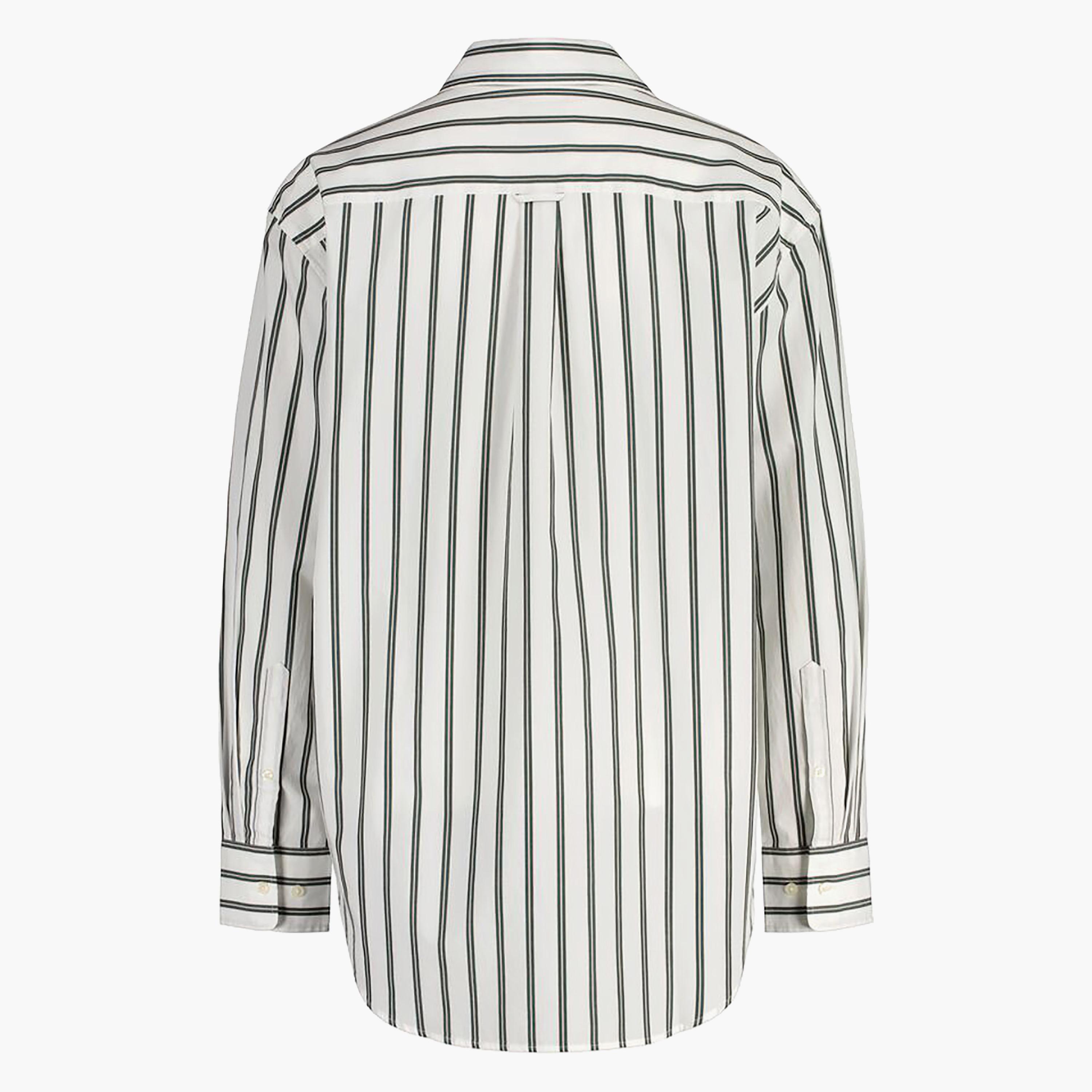 Gant Relaxed Fit Striped Collared Long Sleeves Women's Shirt-women-clothing-shirtsandblouses-shirts-image-2