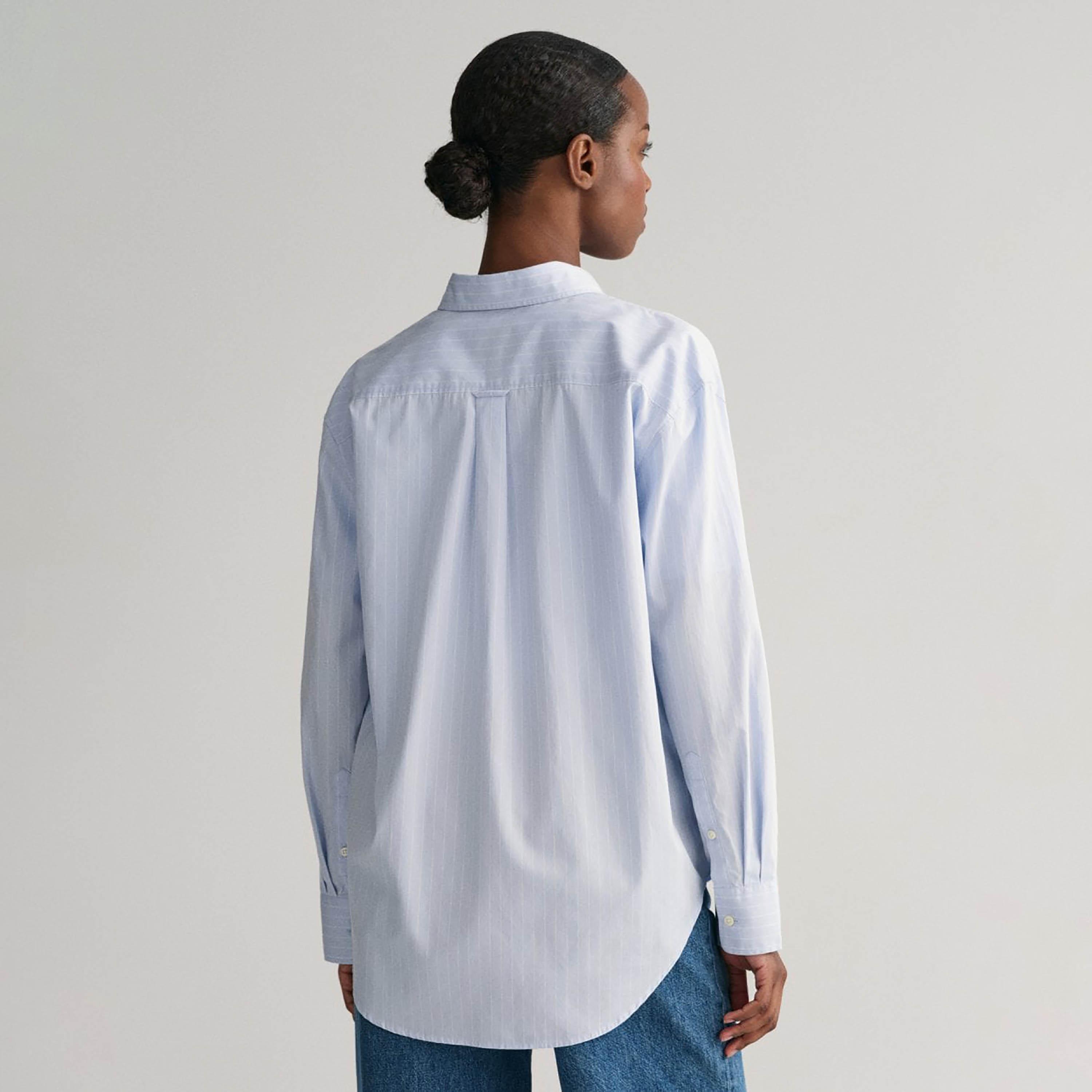 Gant Relaxed Fit Striped Collared Long Sleeves Women's Shirt-women-clothing-shirtsandblouses-shirts-image-14