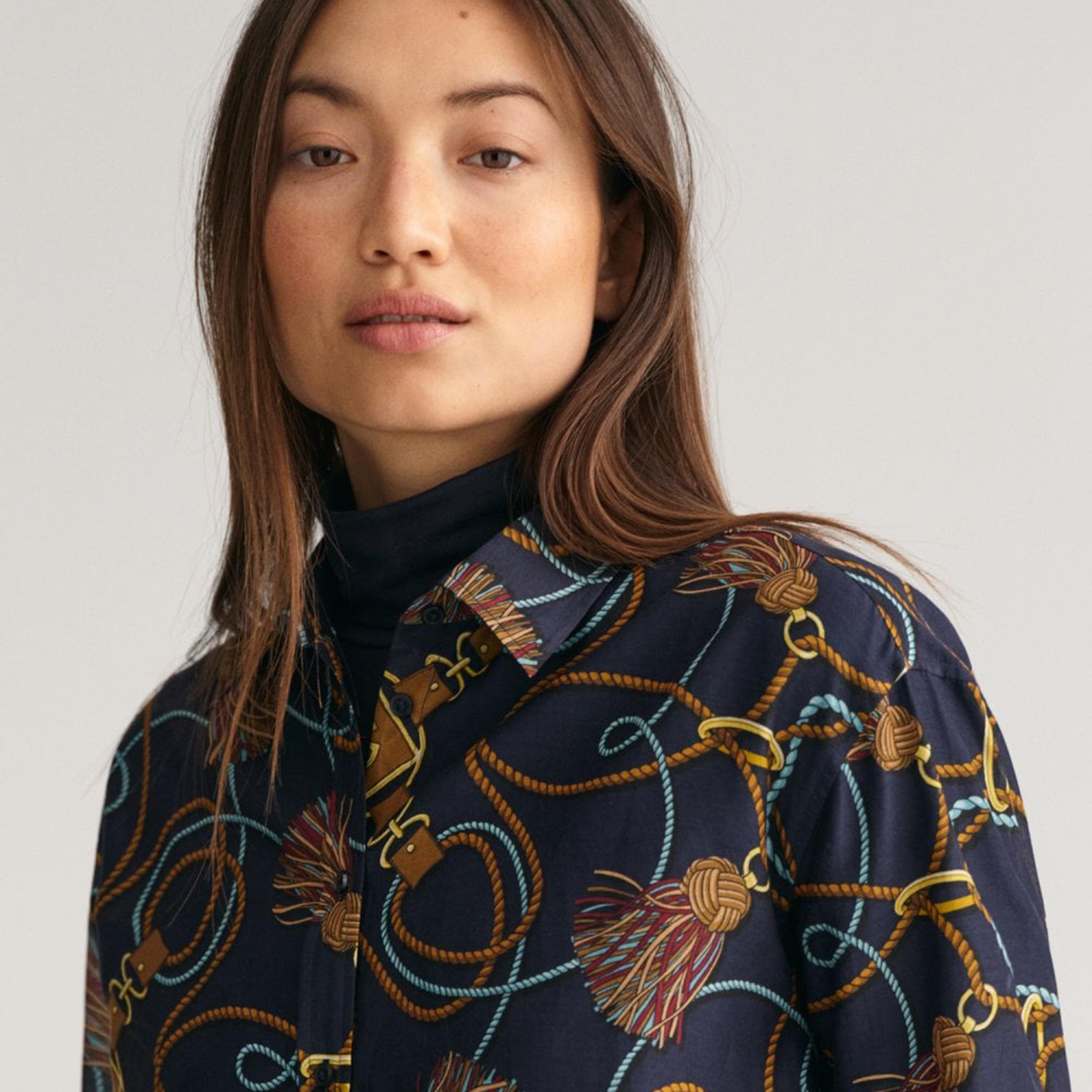 Gant Relaxed Fit Rope Print Collared Long Sleeves Shirt-women-clothing-shirtsandblouses-shirts-image-3