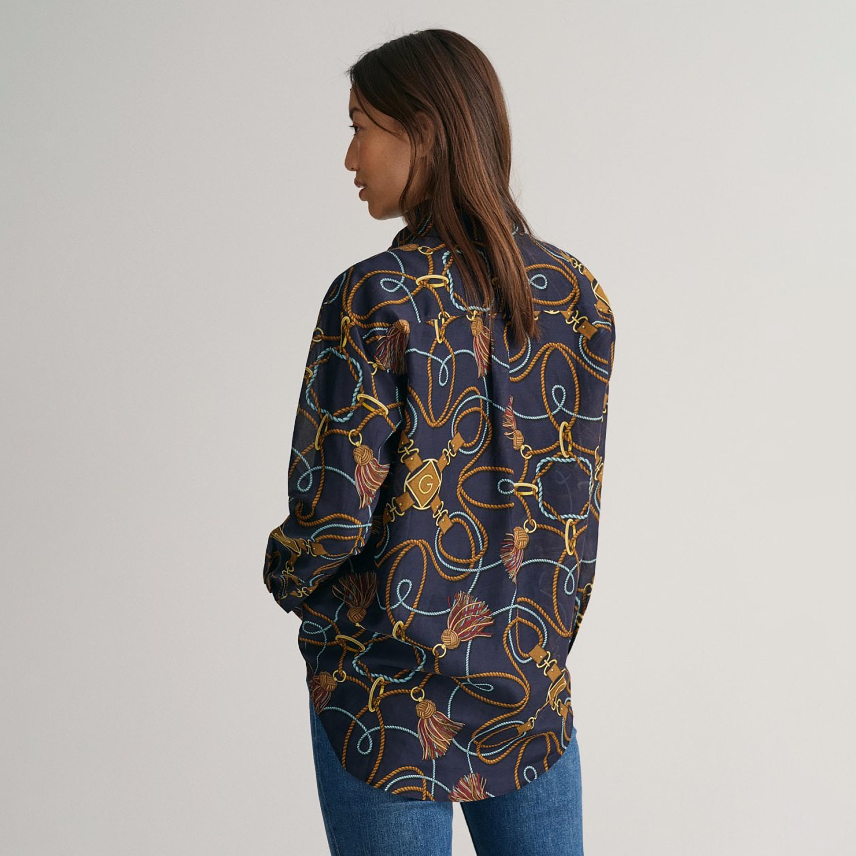 Gant Relaxed Fit Rope Print Collared Long Sleeves Shirt-women-clothing-shirtsandblouses-shirts-image-4
