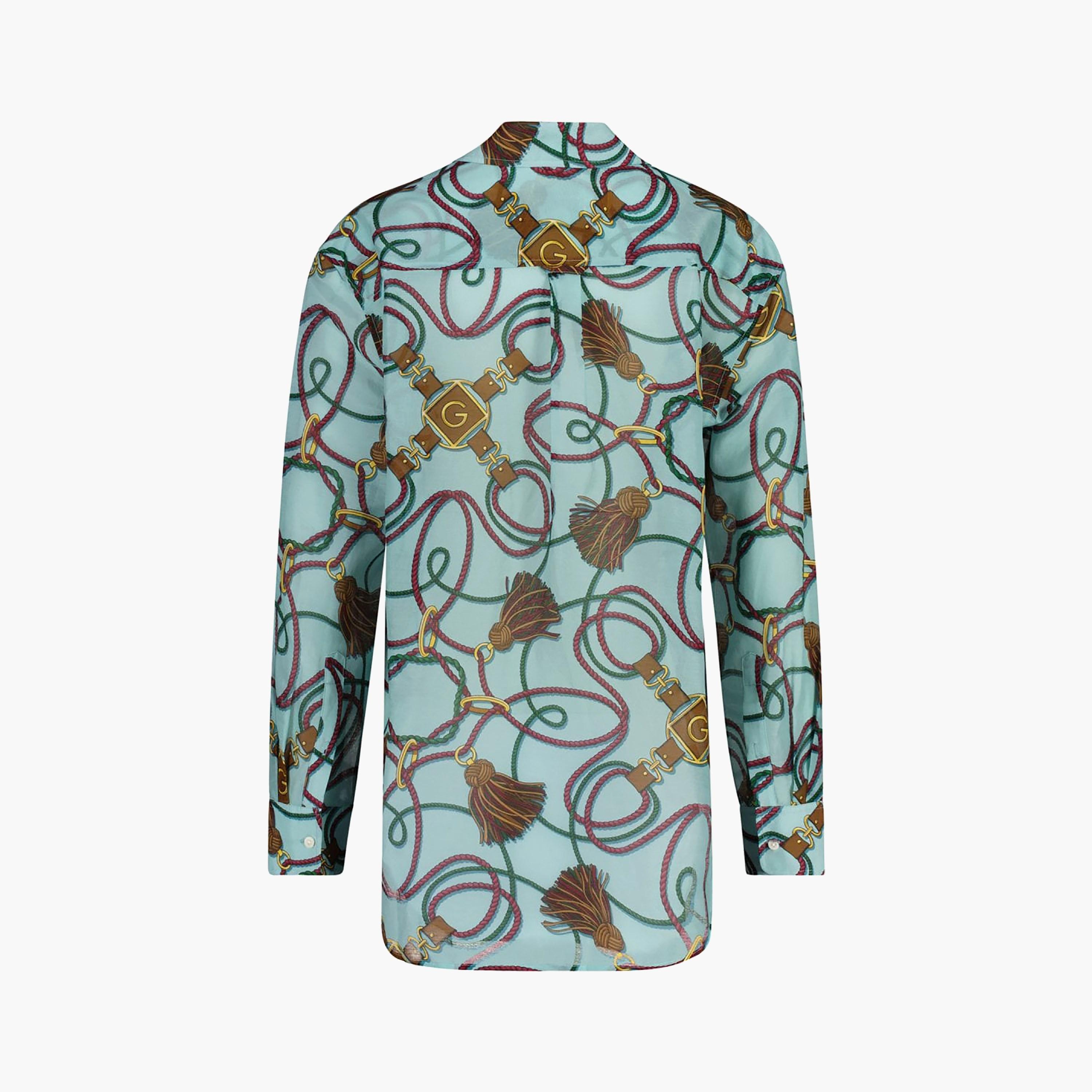 Gant Relaxed Fit Printed Collared Long Sleeves Women's Shirt-women-clothing-shirtsandblouses-shirts-image-2