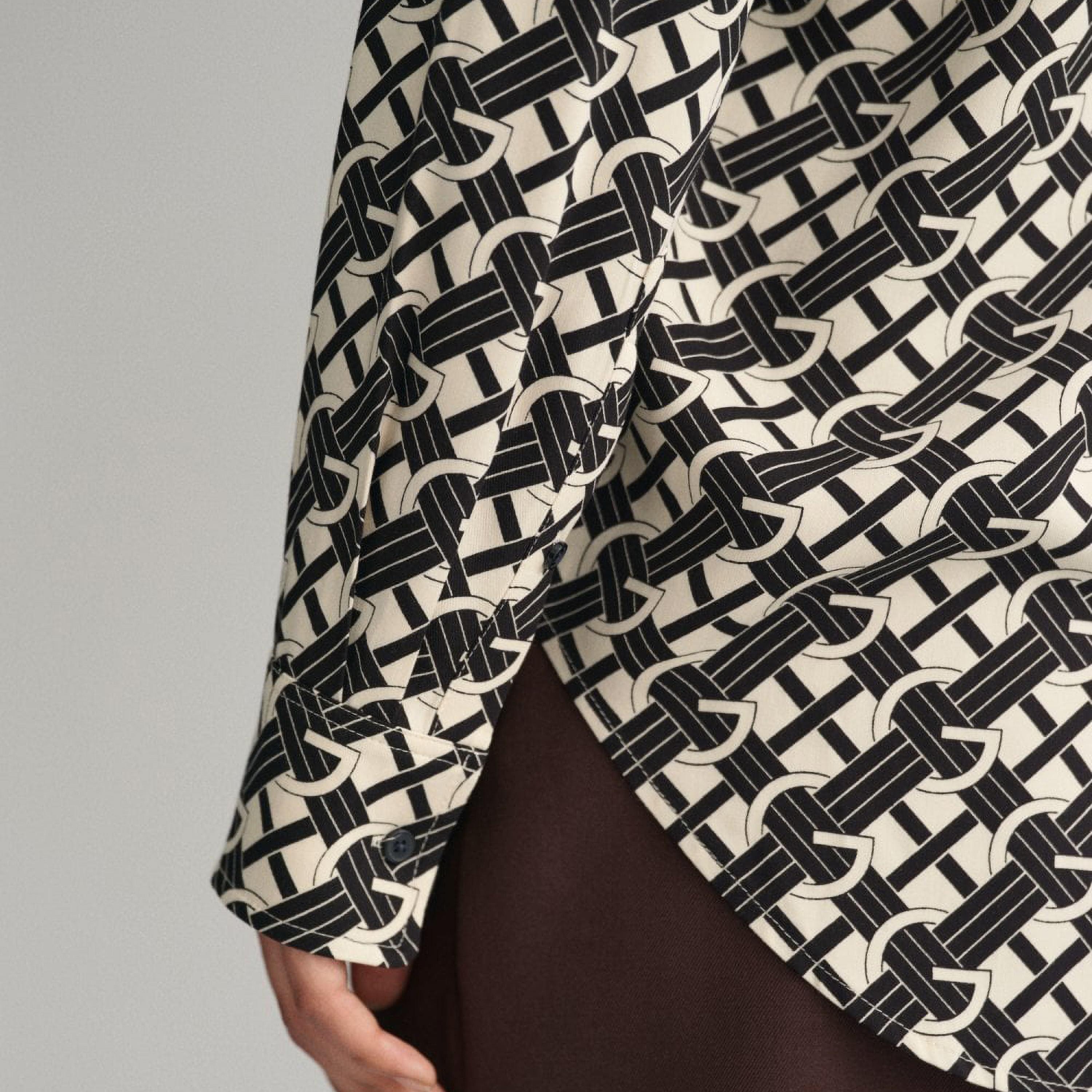 Gant Relaxed Fit Printed Collared Long Sleeves Women's Shirt-women-clothing-shirtsandblouses-shirts-image-2