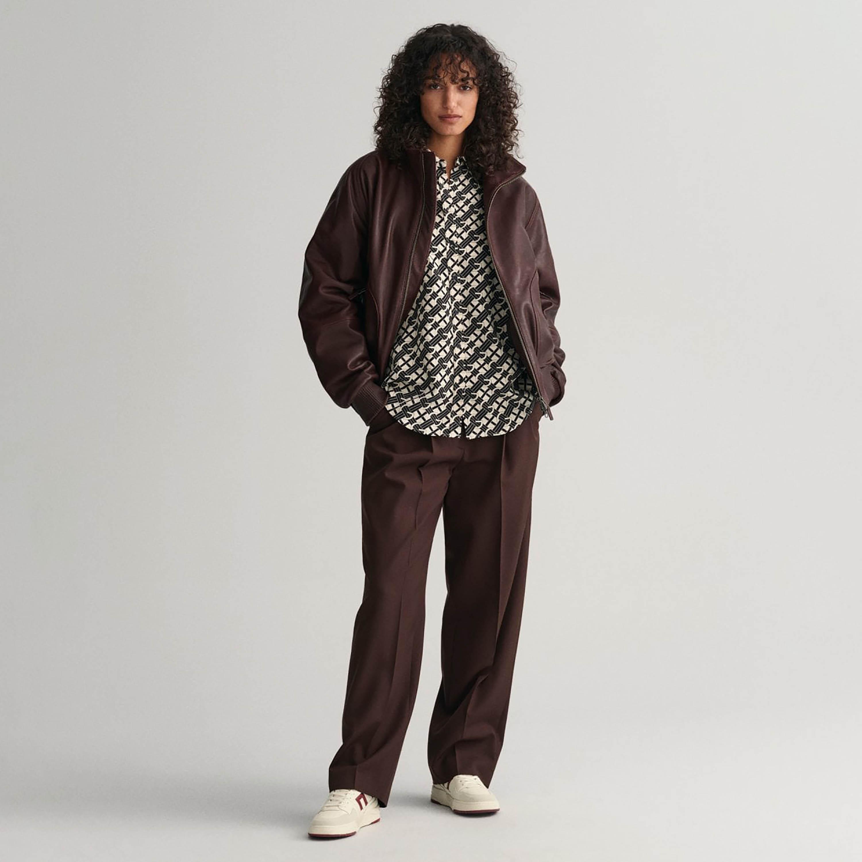 Gant Relaxed Fit Printed Collared Long Sleeves Women's Shirt-women-clothing-shirtsandblouses-shirts-image-3