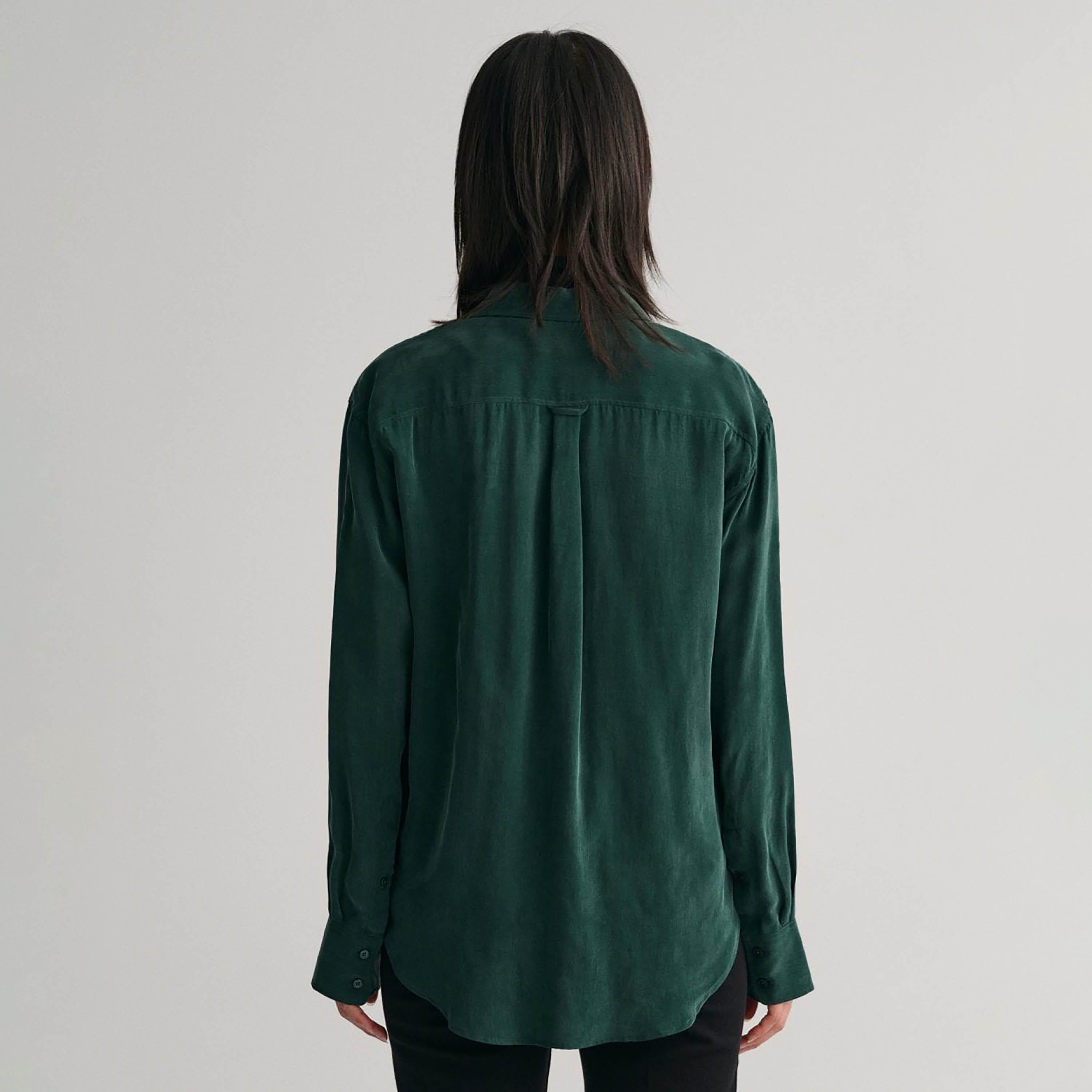 Gant Relaxed Fit Plain Collared Long Sleeves Women's Shirt-women-clothing-shirtsandblouses-shirts-image-4