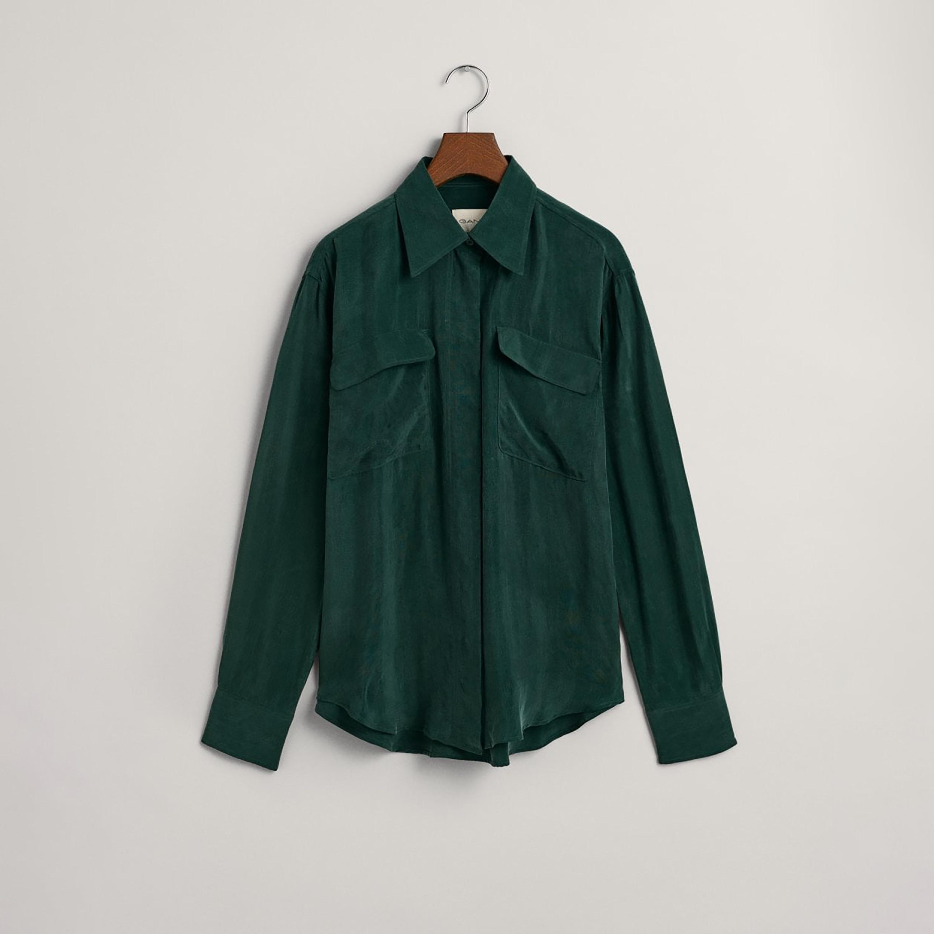 Gant Relaxed Fit Plain Collared Long Sleeves Women's Shirt-women-clothing-shirtsandblouses-shirts-image-5